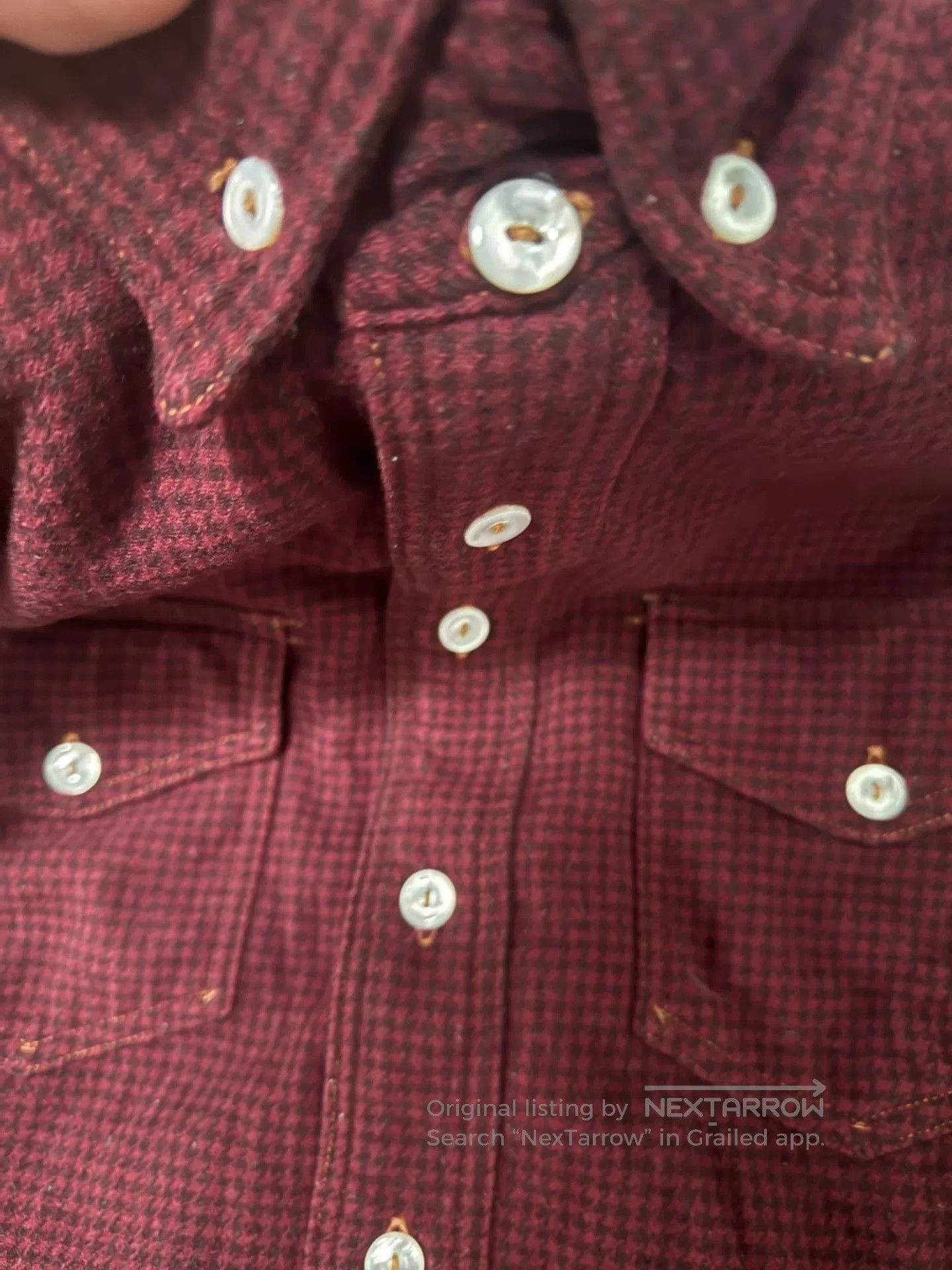Freewheelers Heavyweight Red Wool Hunting Shirt. Size US L / EU 52-54 / 3 - 6 Thumbnail