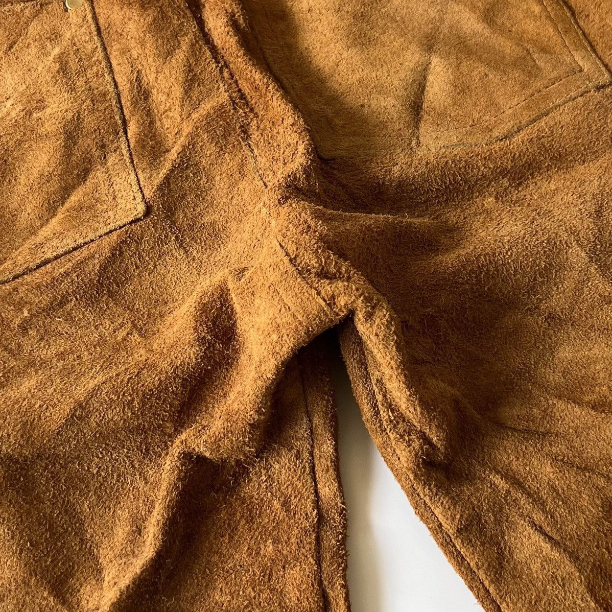 Other Vtg.SANTA FE Suede Flare Pants 70s Size US 28 / EU 44 - 10 Thumbnail