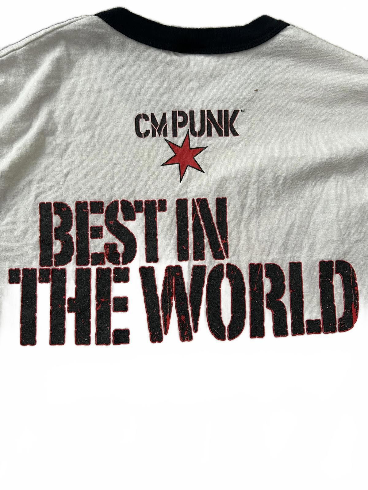 Gildan Vintage WWE CM Punk "Best in the World" Ringer Tee Size US S / EU 44-46 / 1 - 6 Thumbnail