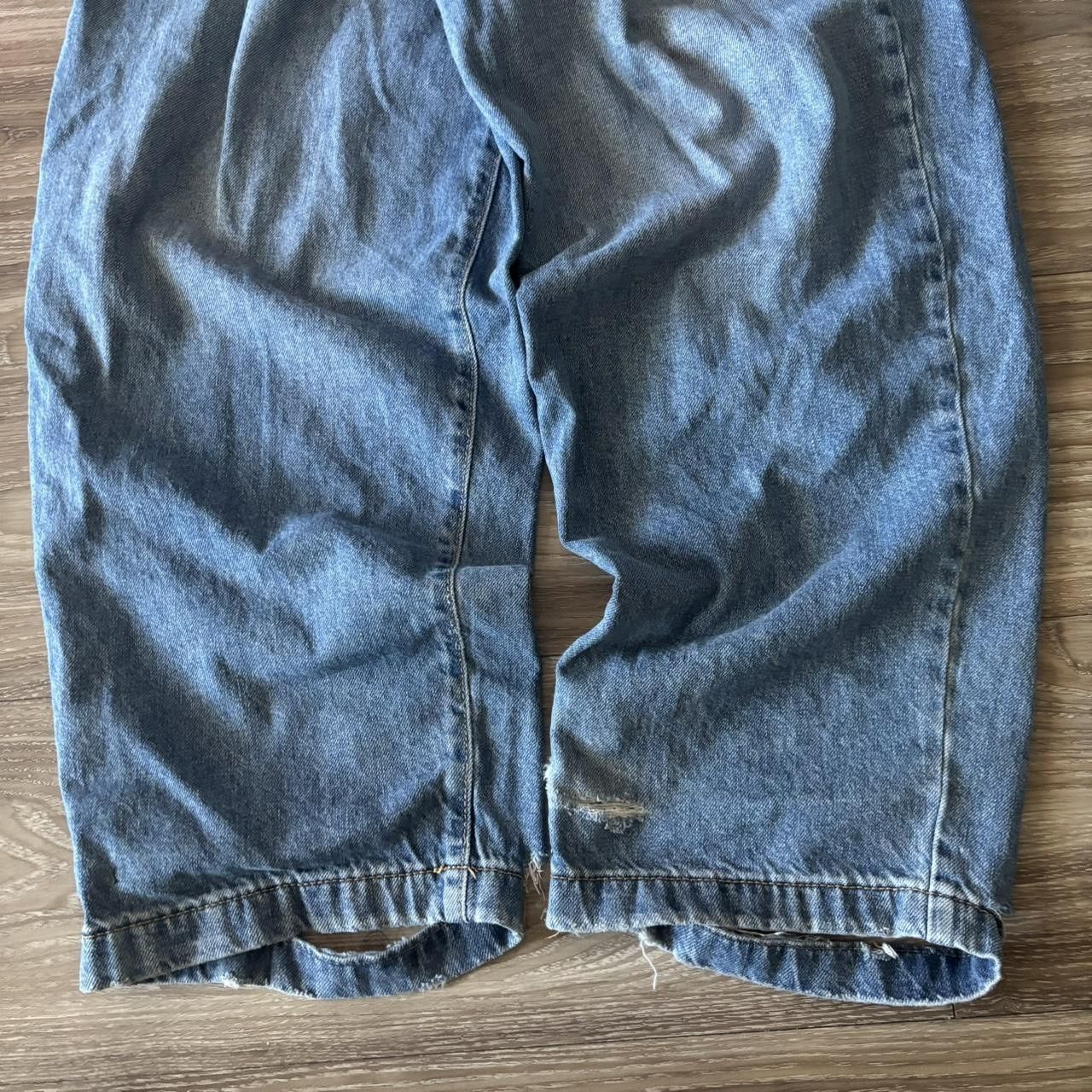 Japanese Brand Crazy Vintage Y2K/2000s Baggy Streetwear Skater Denim Jeans! 30x29 Size US 30 / EU 46 - 6 Thumbnail
