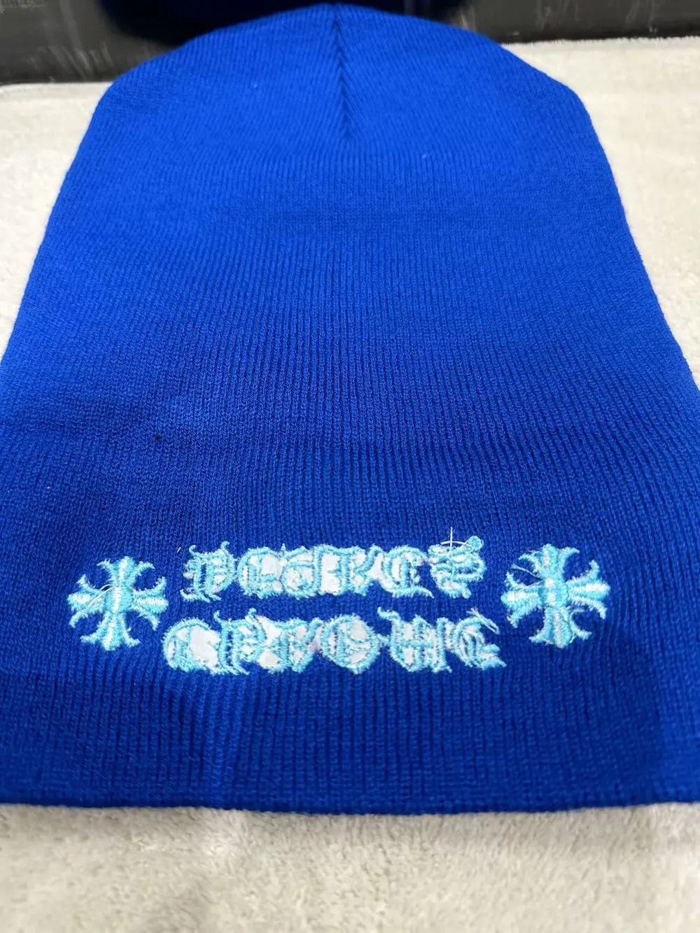 Chrome Hearts Chrome Hearts Embroidered Logo Blue Beanie Size ONE SIZE - 4 Thumbnail