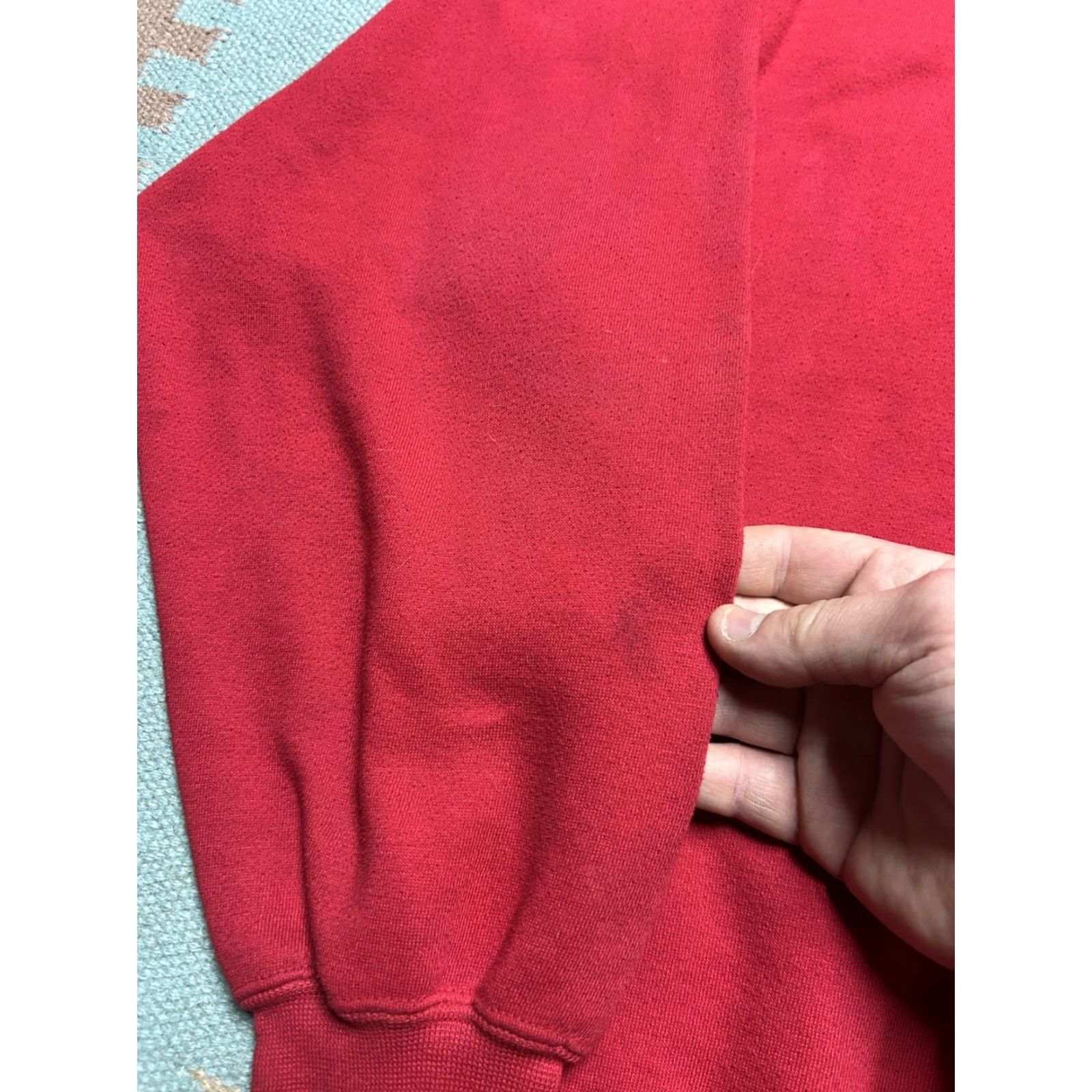 Vintage VINTAGE Sweatshirt Henley pullover cheetah red 1/4 button adult large Mens Size US L / EU 52-54 / 3 - 2 Thumbnail