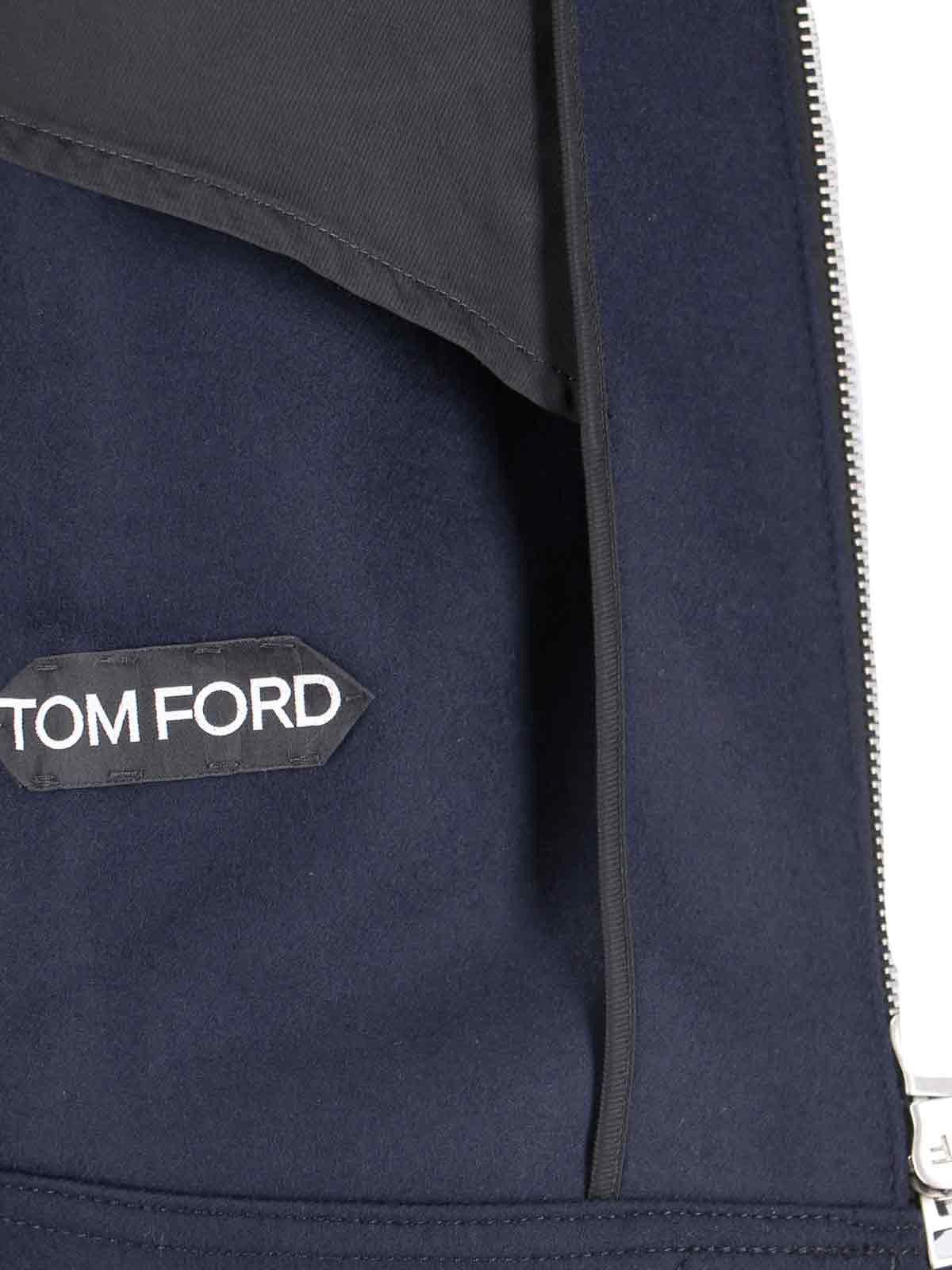 Tom Ford o1sndg1125 Technical Zip Jacket in Blue Size US M / EU 48-50 / 2 - 5 Thumbnail