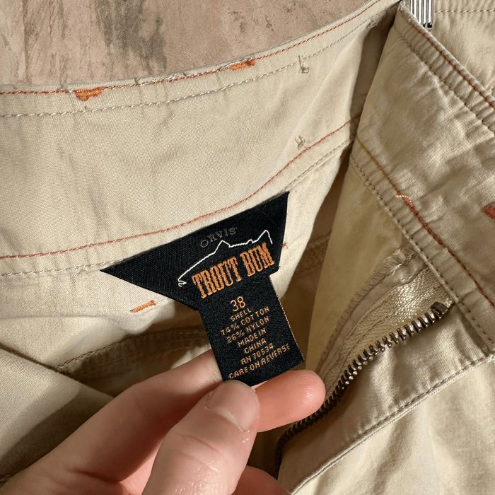 Vintage Orvis Fishing Pants Tan Hiking Style Trout Bum Straight Fit