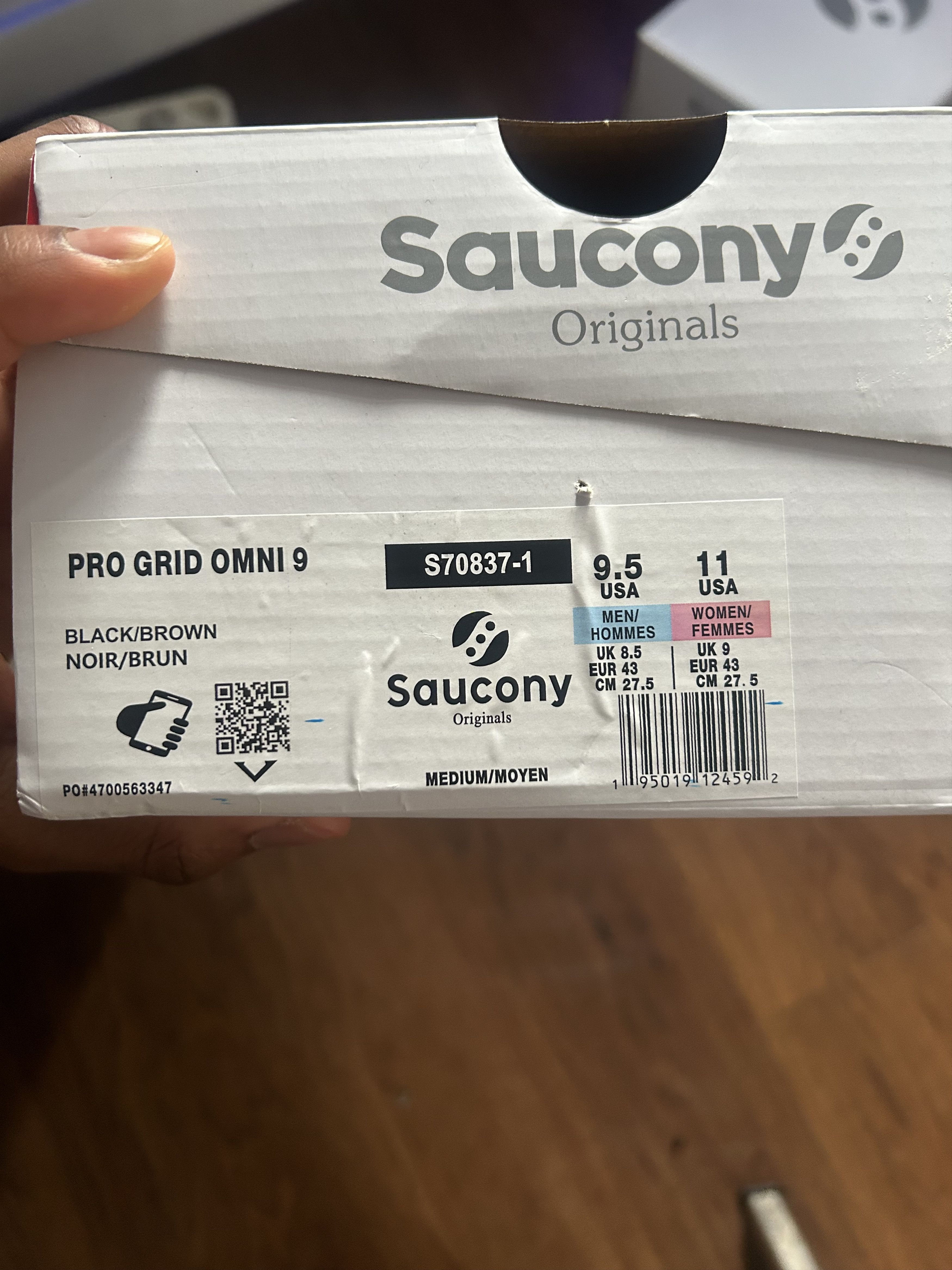 Saucony Saucony Omni Grid 9 - Gravel Caviar Size US 8.5 / EU 41-42 - 10 Thumbnail