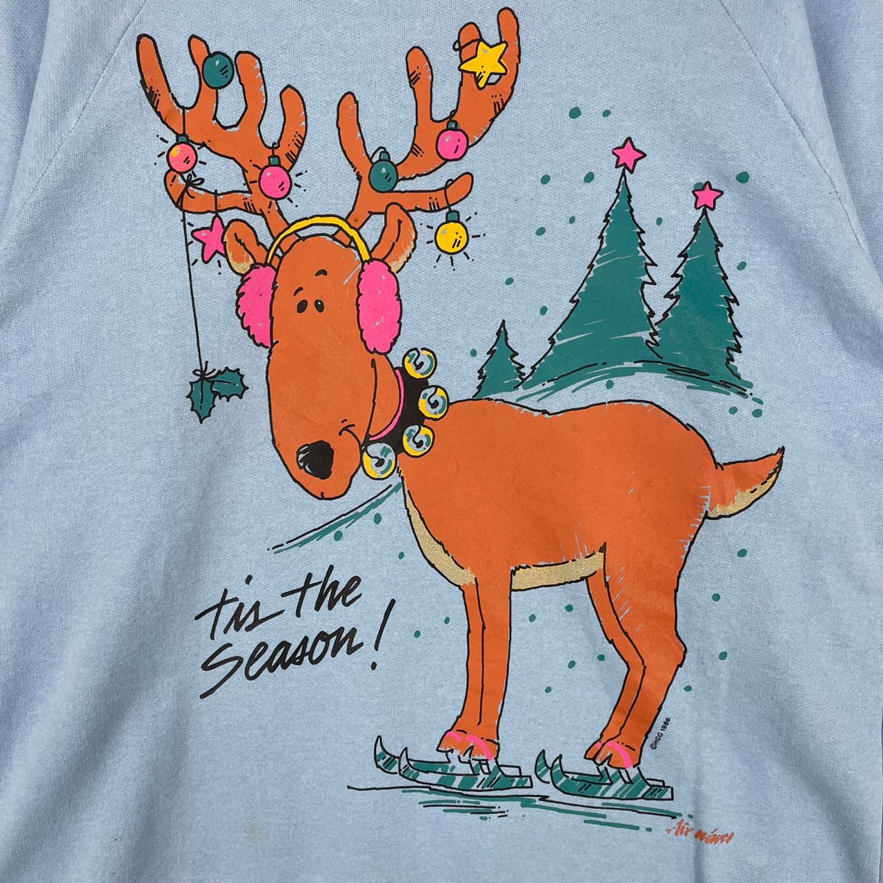 Vintage Vintage1986 Air waves Dina’s Reindeer Christmas Sweatshirt Size US M / EU 48-50 / 2 - 5 Thumbnail