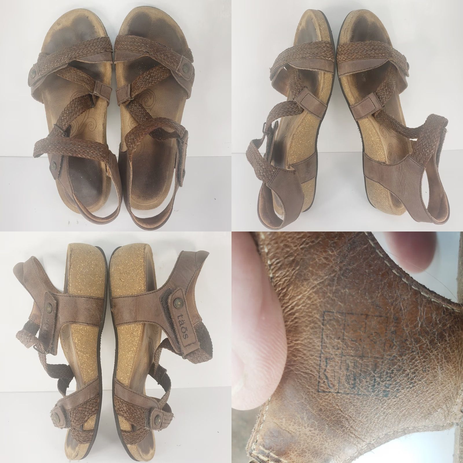 Taos Taos Trulie Womens Sandals Sz US 7.5 EU 38 Brown Leather Adjustable Size US 8 / IT 38 - 8 Thumbnail