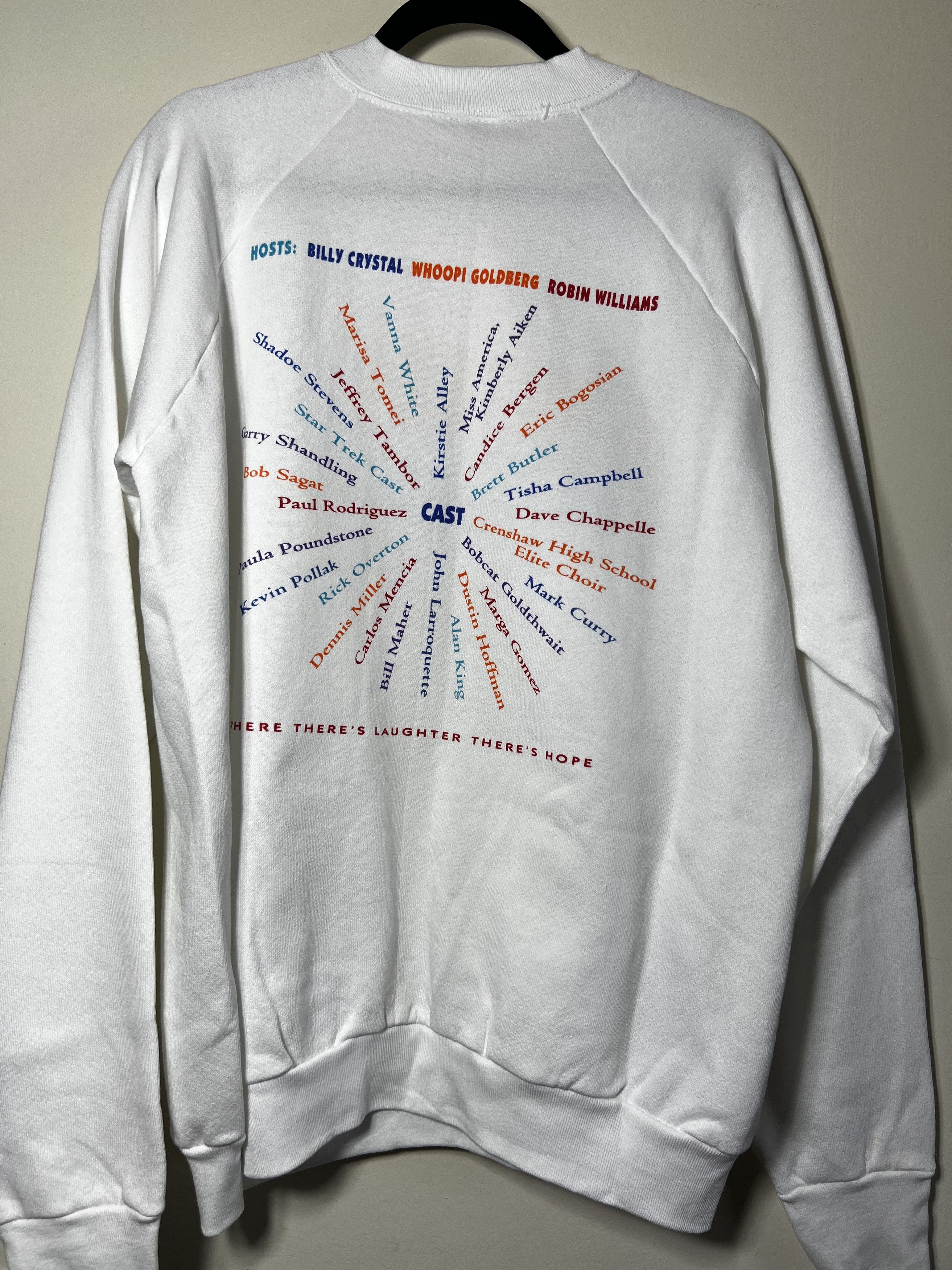 Vintage Vintage 1990's Comic Relief VI Double Sided Crewneck Size US XL / EU 56 / 4 - 5 Thumbnail