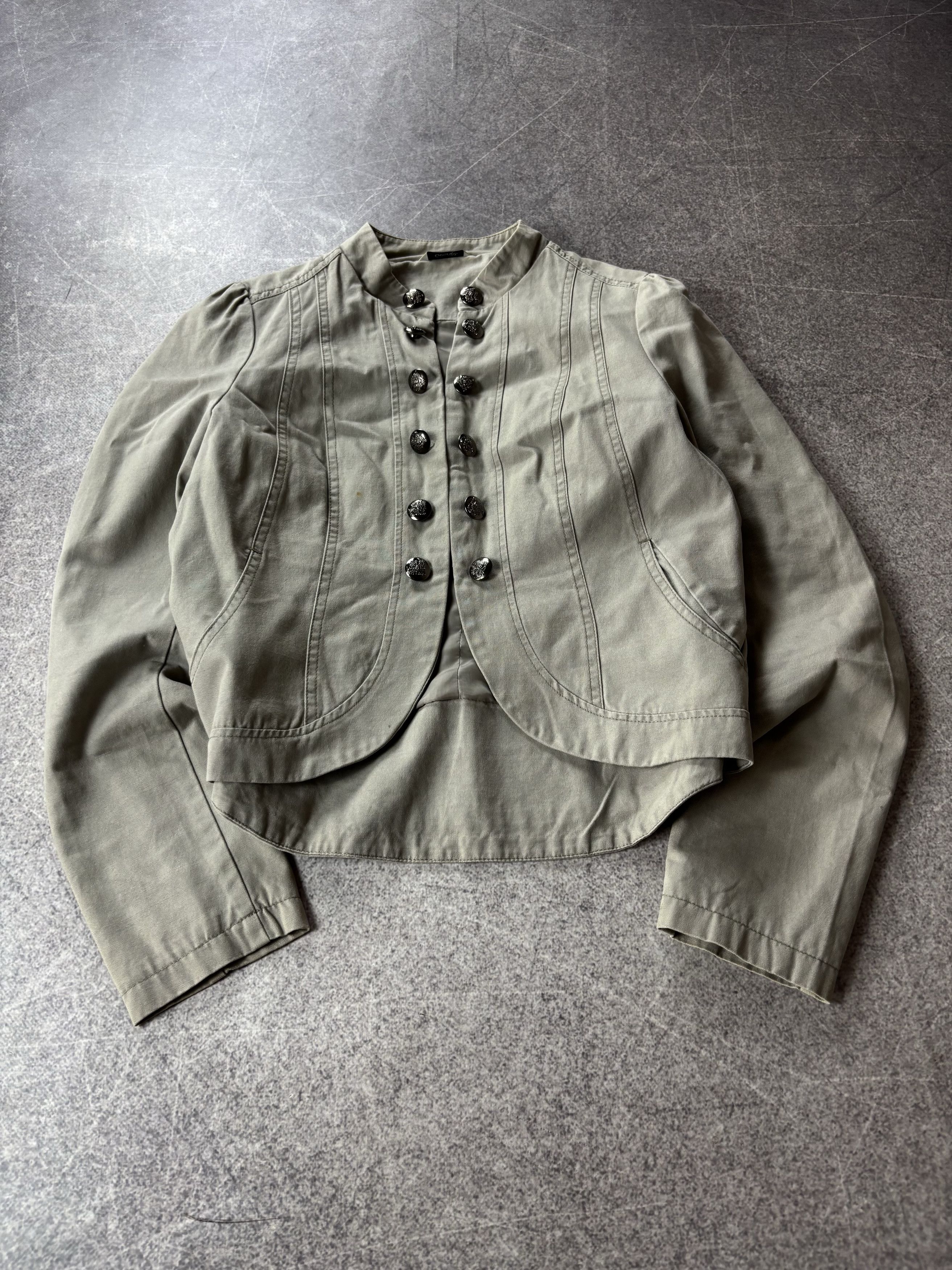 Yohji Yamamoto 00s Washed Napoleon Military Cotton Jacket PPFM Mad Punk Size US S / EU 44-46 / 1 - 2 Thumbnail