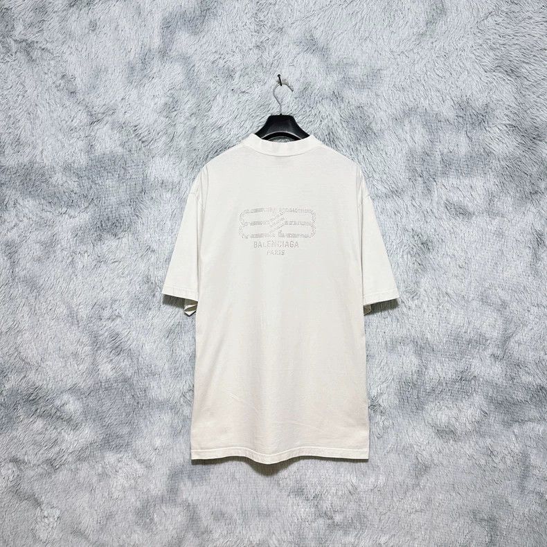 Balenciaga Balenciaga Hot drilling letter Logo short sleeve T-shirt Size US S / EU 44-46 / 1 - 2 Thumbnail