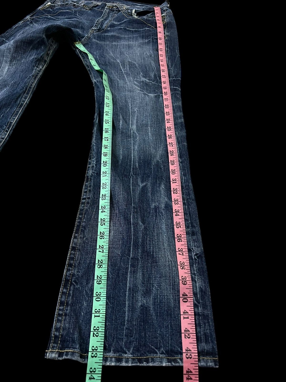 💥FLARE💥VINTAGE 90’s STYLE JAPANESE BRAND DISTRESS JEANS