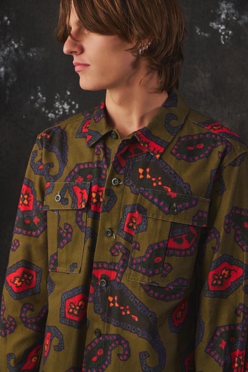 Toga Pulla Toga Pulla green Paisley Jacquard Shirt Size US M / EU 48-50 / 2 - 5 Thumbnail