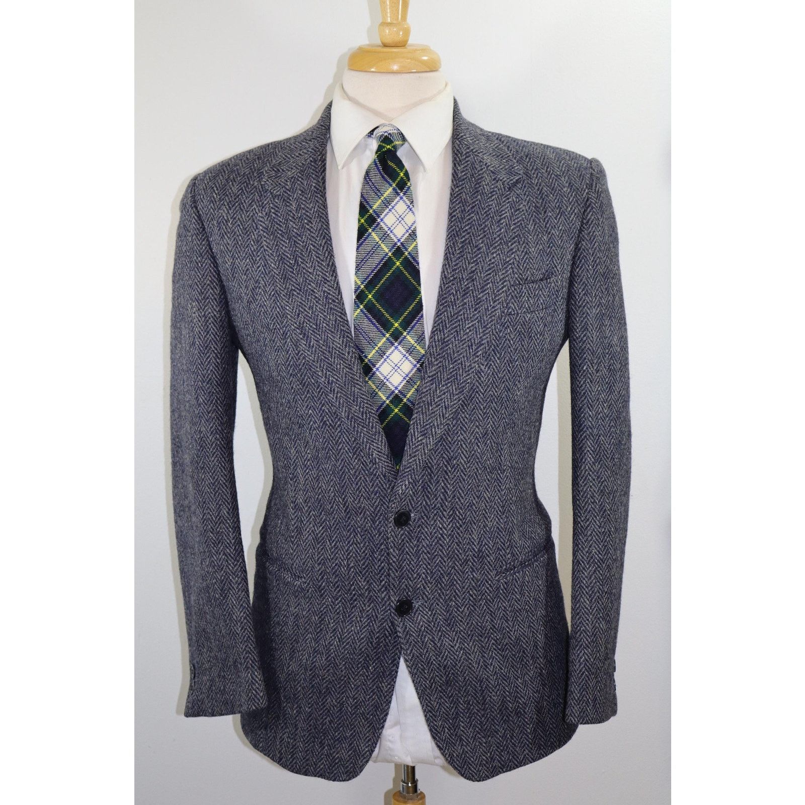 Harris Tweed 38R Vintage 1970s Ghiglino Genova 1893 Harris Tweed Blazer Size 38R - 10 Thumbnail
