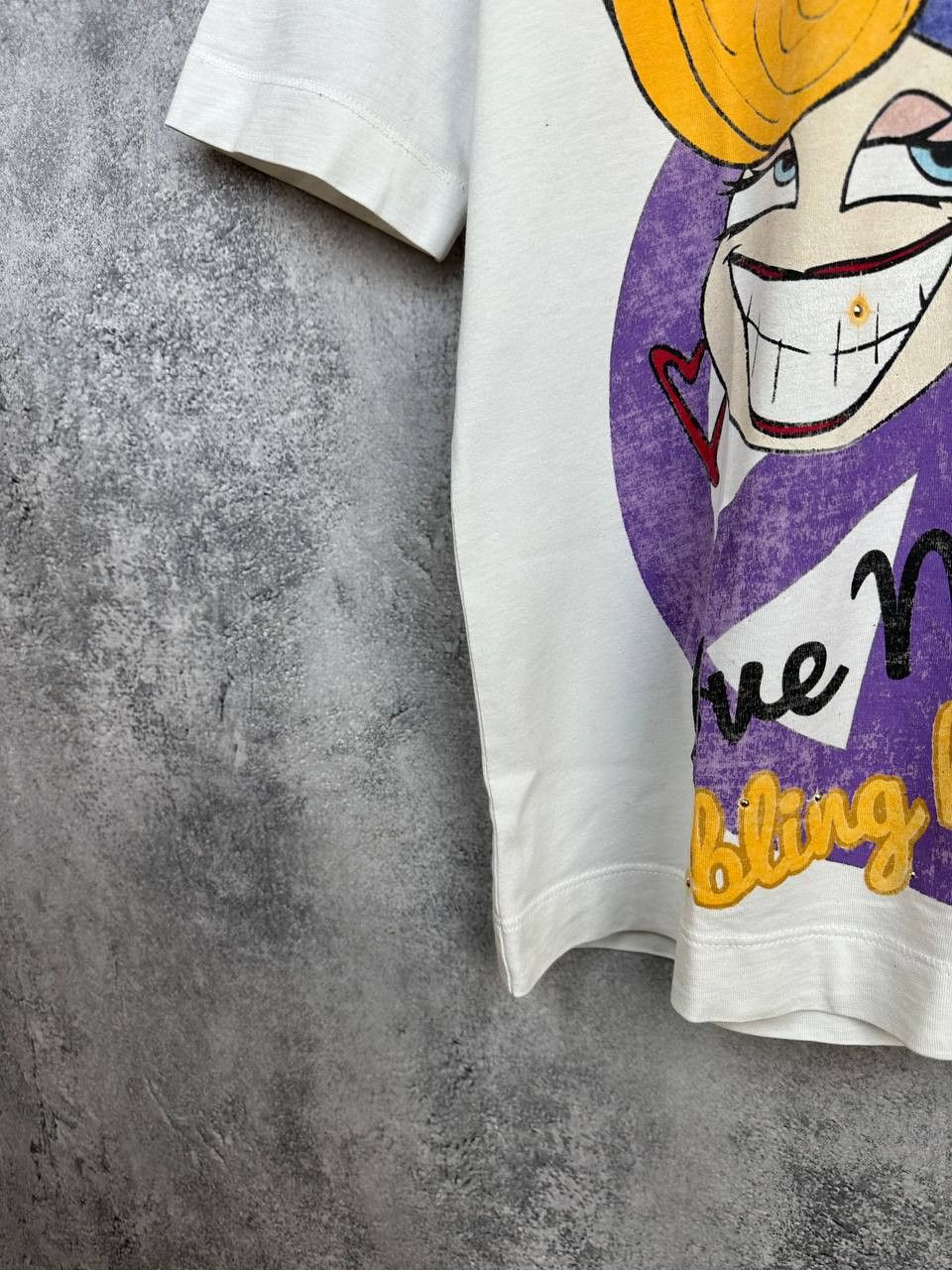 Love Moschino Love Moschino Bling Bling Baby Graphic T-Shirt White Cartoon Size S / US 4 / IT 40 - 6 Thumbnail