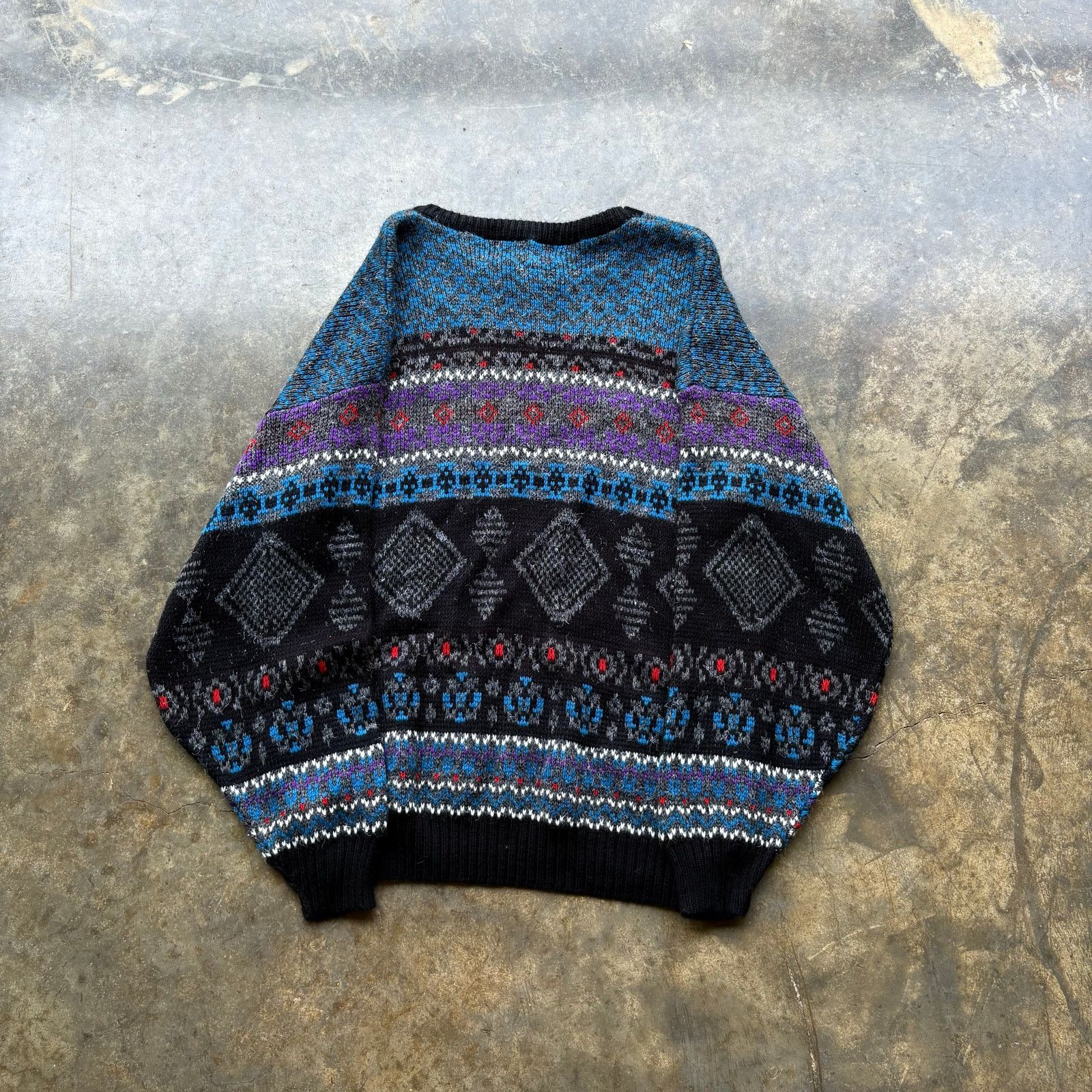 Vintage Crazy Vintage Sweater Graphics Pattern Knit Size US M / EU 48-50 / 2 - 4 Thumbnail