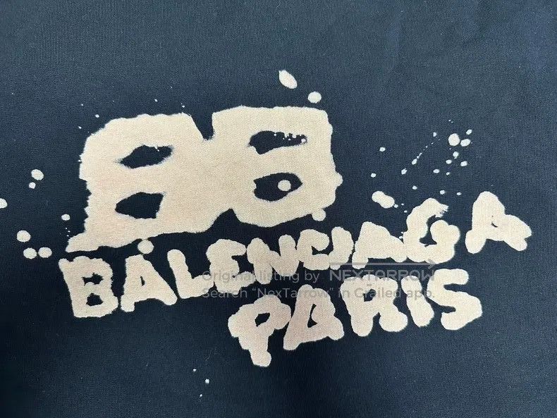 Balenciaga Balenciaga Letter Printed Cotton Hooded Long Sleeve Sweats Size US L / EU 52-54 / 3 - 3 Thumbnail