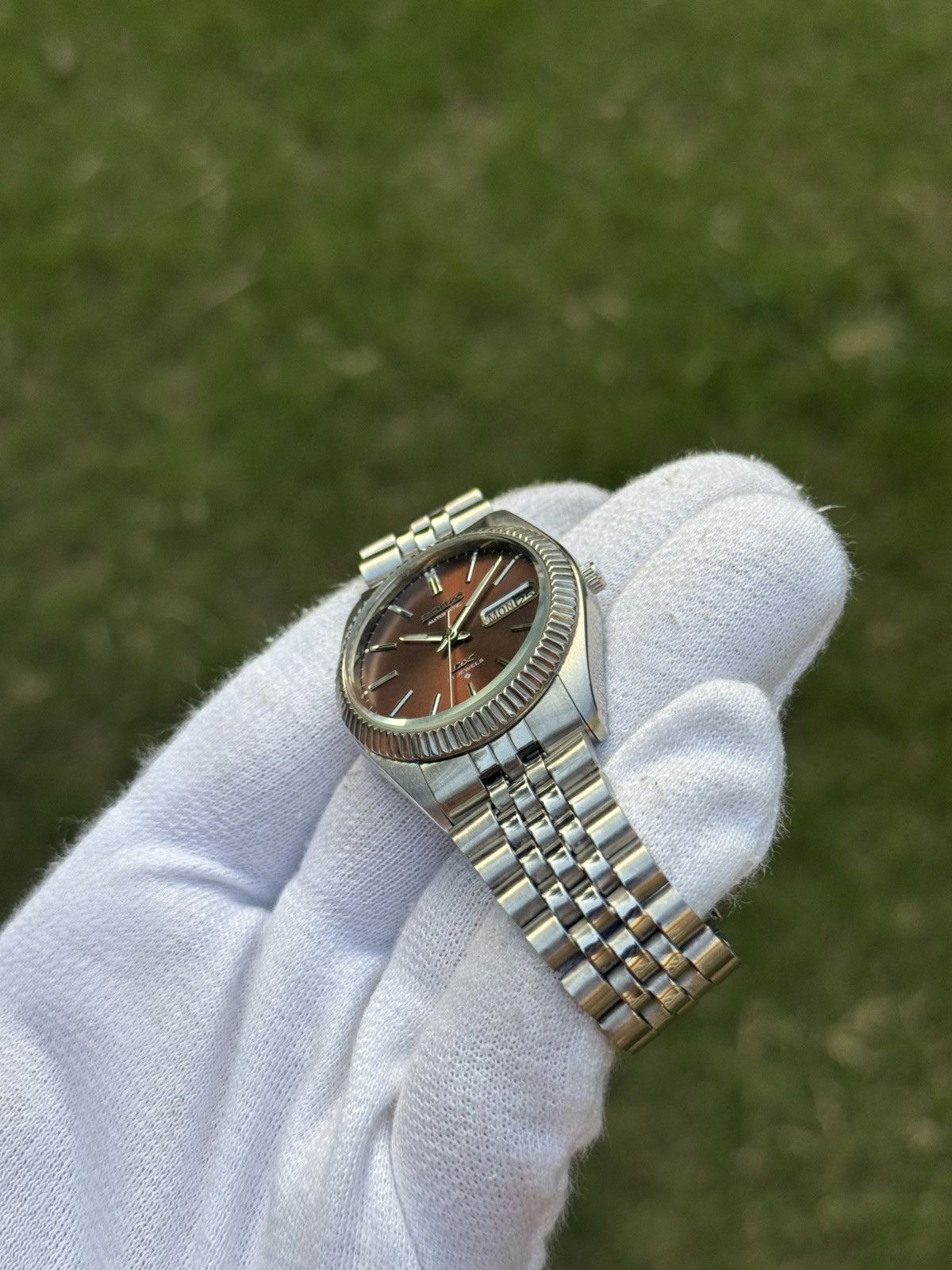 Seiko Seiko 5 DX Fluted Bezel Automatic 6309 Japanese mens Watch Size 36 - 13 Thumbnail