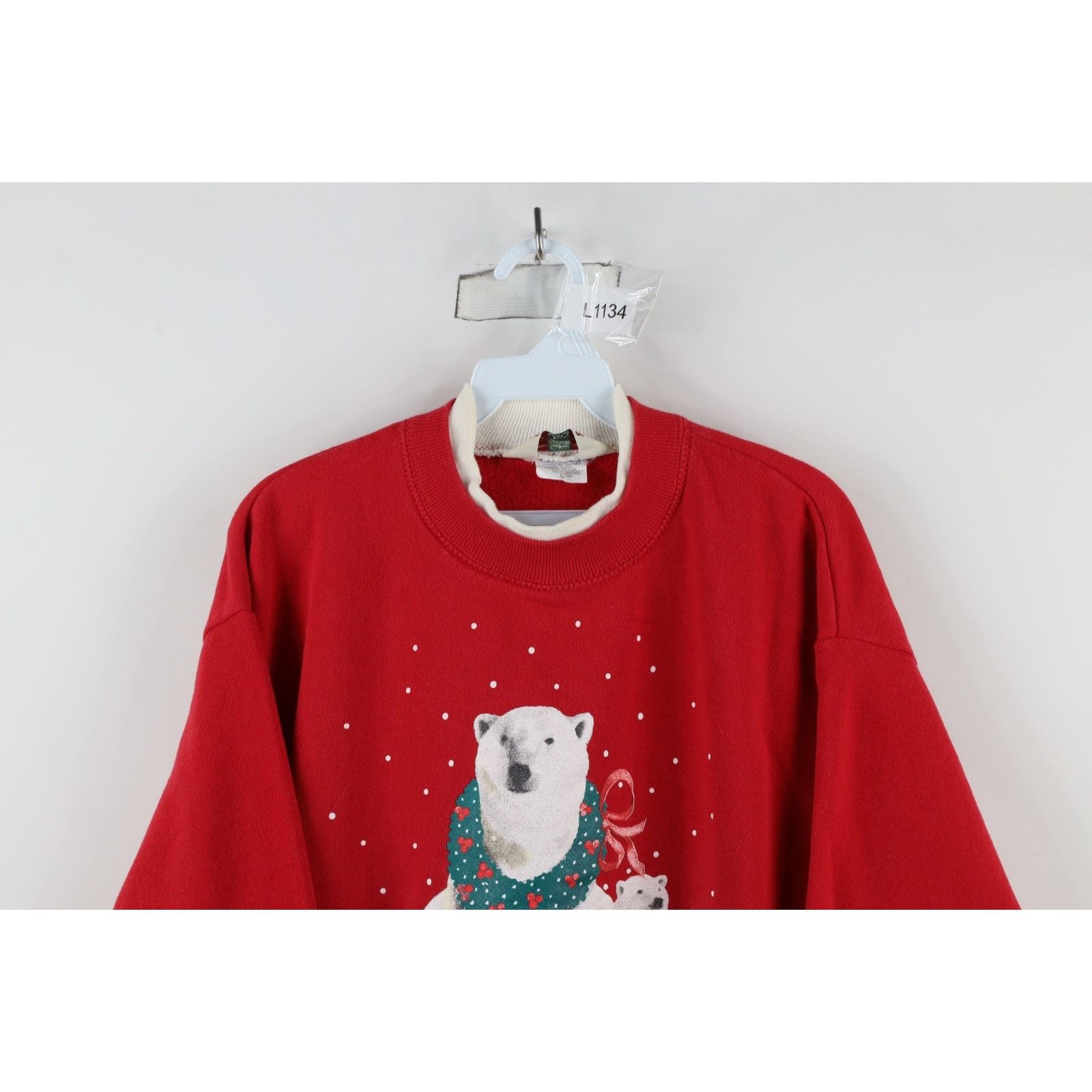 Orvis Vintage 90s Orvis Christmas Polar Bear Sweatshirt Size M / US 6-8 / IT 42-44 - 2 Thumbnail