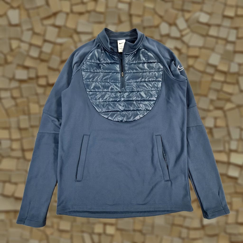 Nike Nike Mens Drill Top Blue Small Therma-Fit Academy Winter Warrior Soccer Zip Neck Size US S / EU 44-46 / 1 - 1 Thumbnail