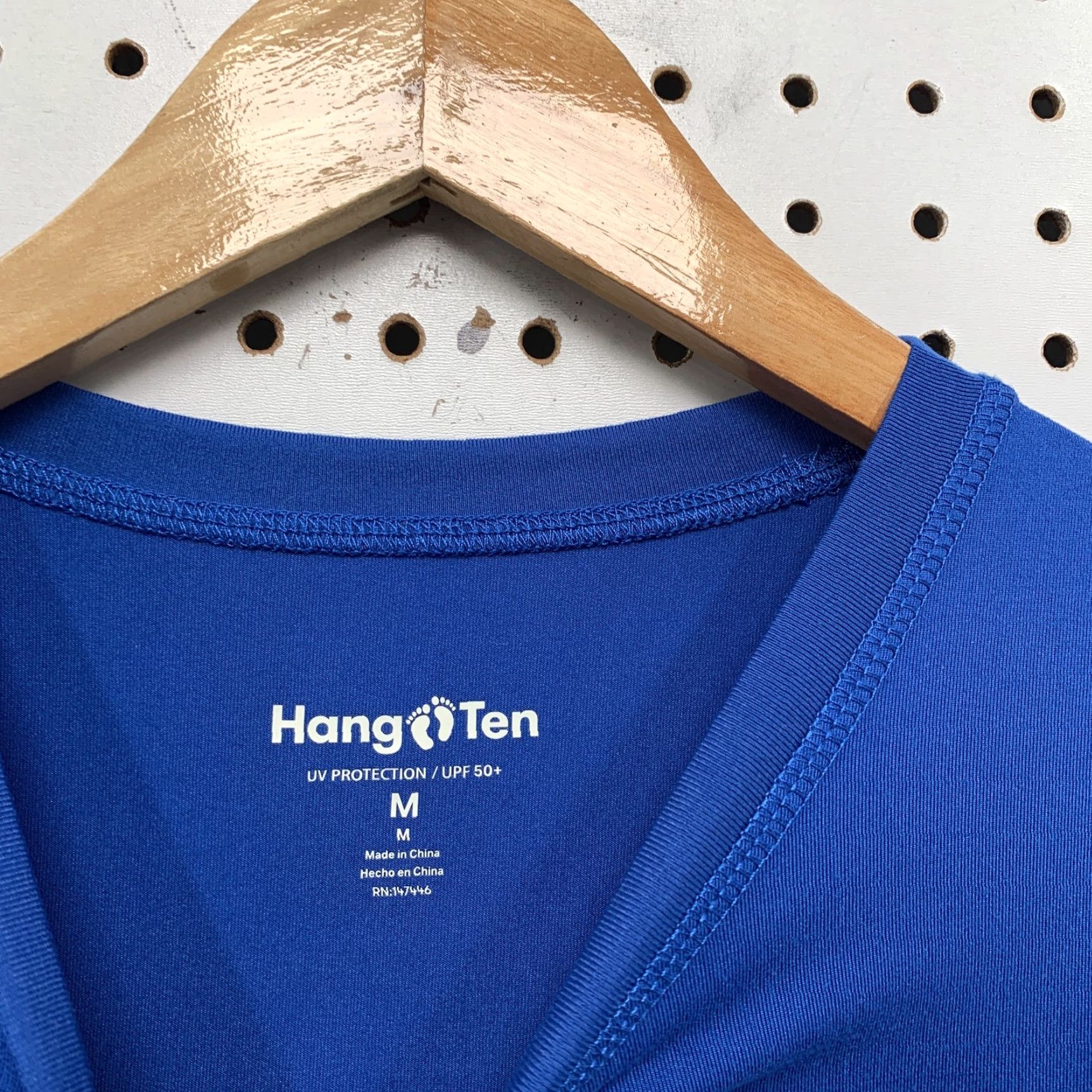Hang Ten Hang Ten UV PROTECTION Shirt Mens Medium Blue Long Sleeve Surf Swim Size US M / EU 48-50 / 2 - 2 Thumbnail