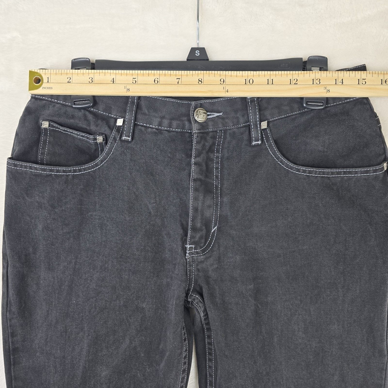 Fubu Vtg Fubu Women's Jeans Size 11/12 Black Denim 30x31 Y2K Size 34" / US 12 / IT 48 - 10 Thumbnail