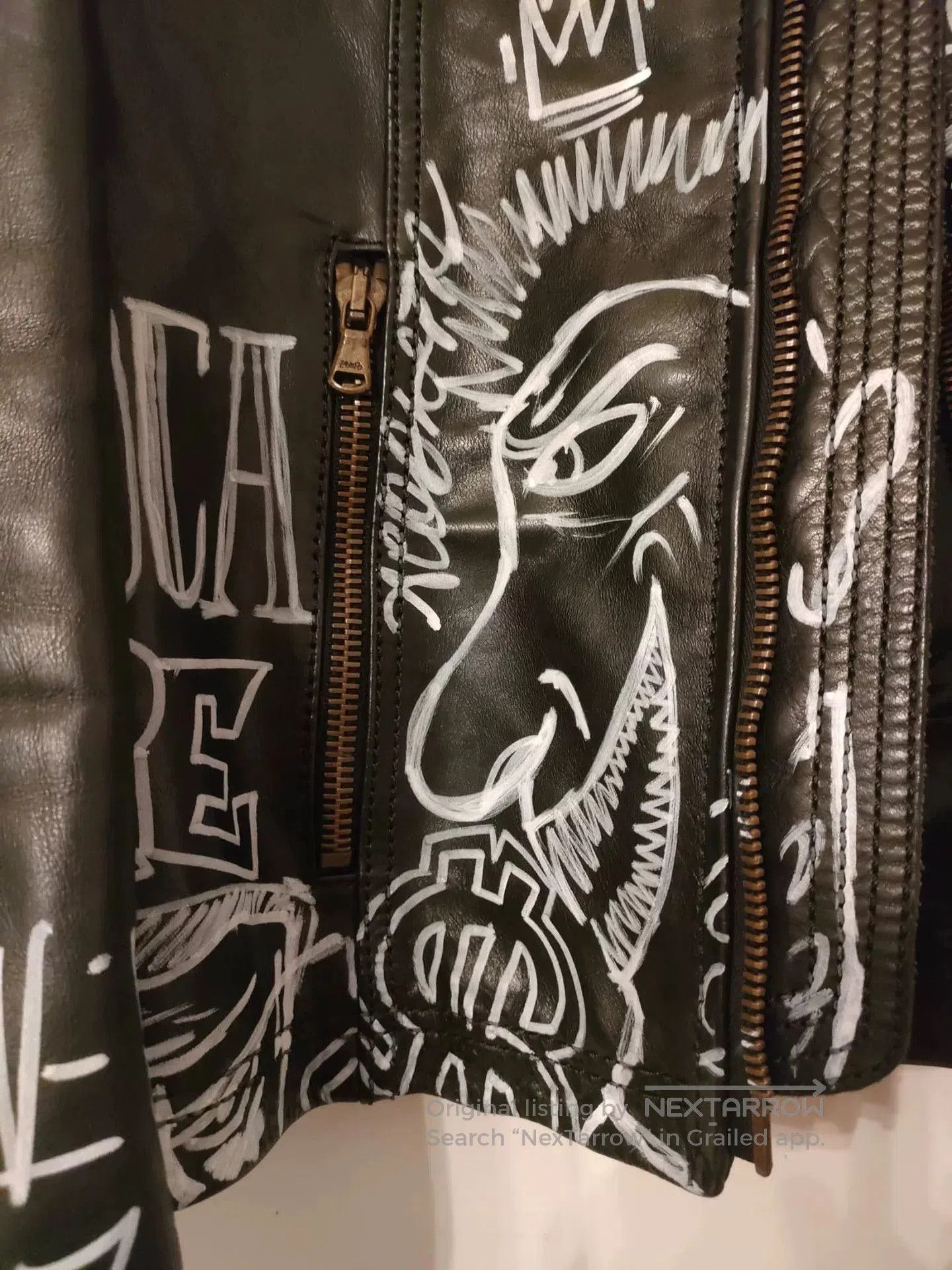 Patrizia Pepe hand-painted leather jacket by Patrizia Pepe. Size US M / EU 48-50 / 2 - 3 Thumbnail