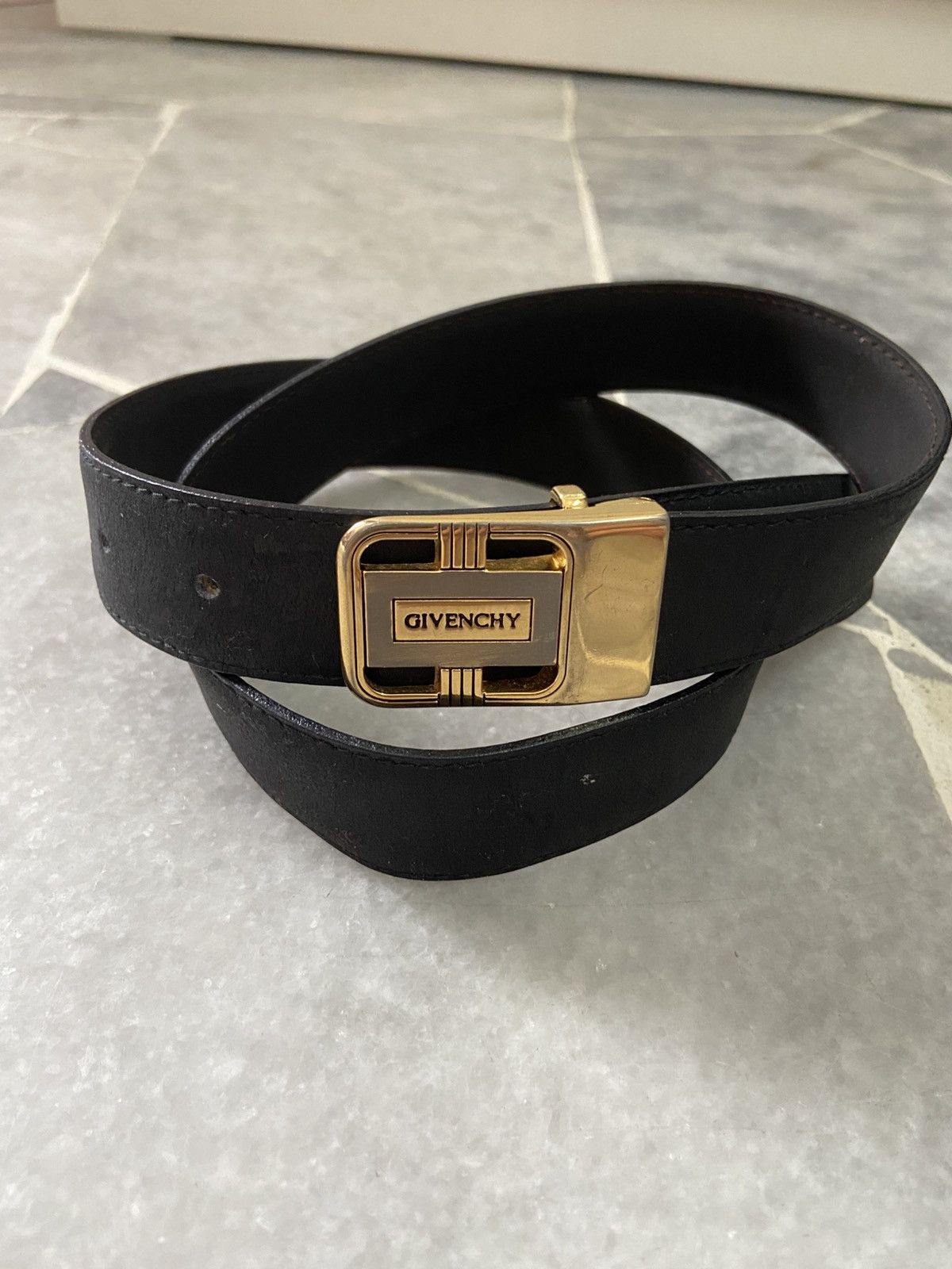 Givenchy Vintage Givenchy Leather Belt Size 32 - 2 Thumbnail