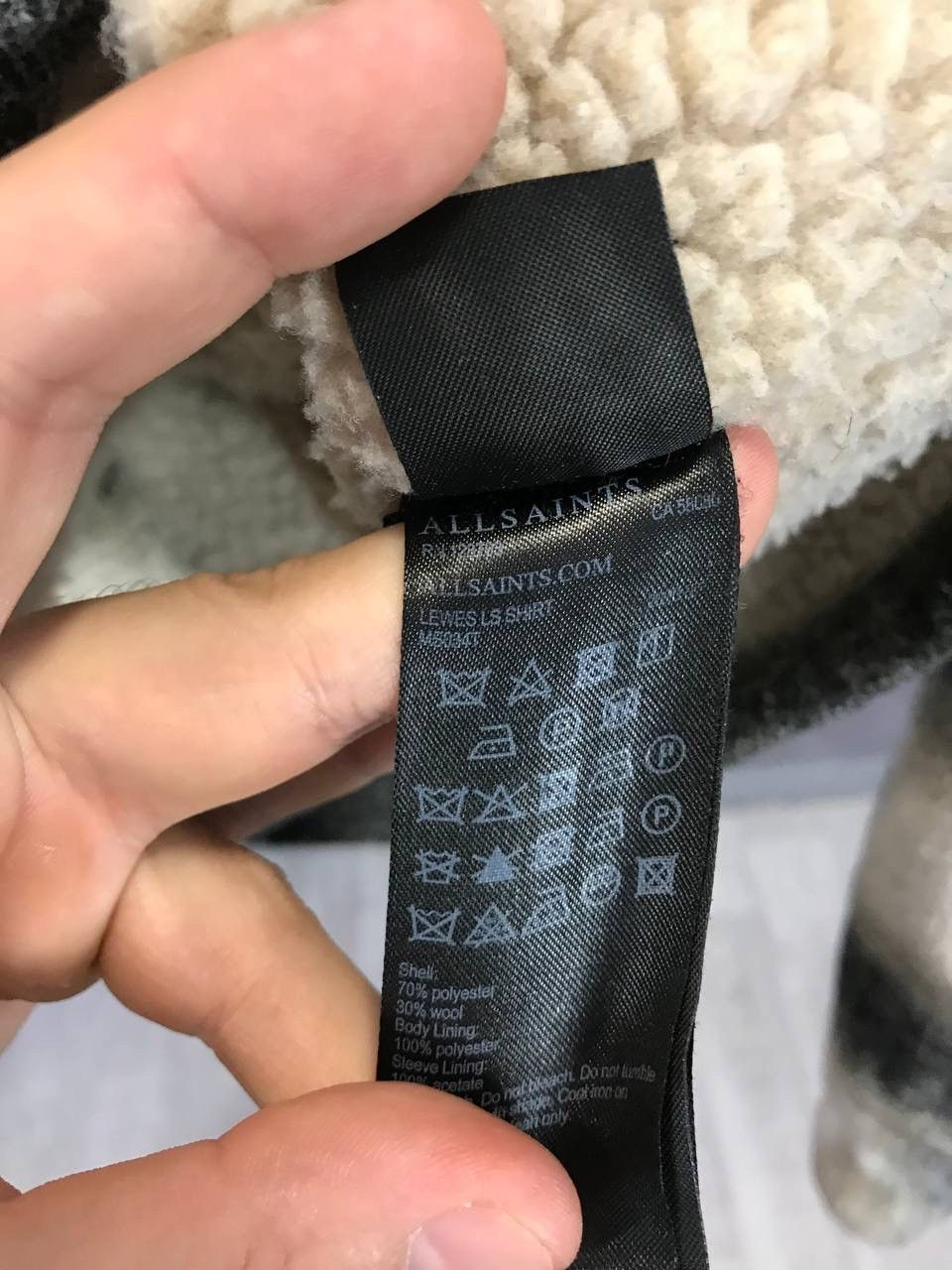 Allsaints Allsaints Sherpa flannel shirt Size US XS / EU 42 / 0 - 7 Thumbnail