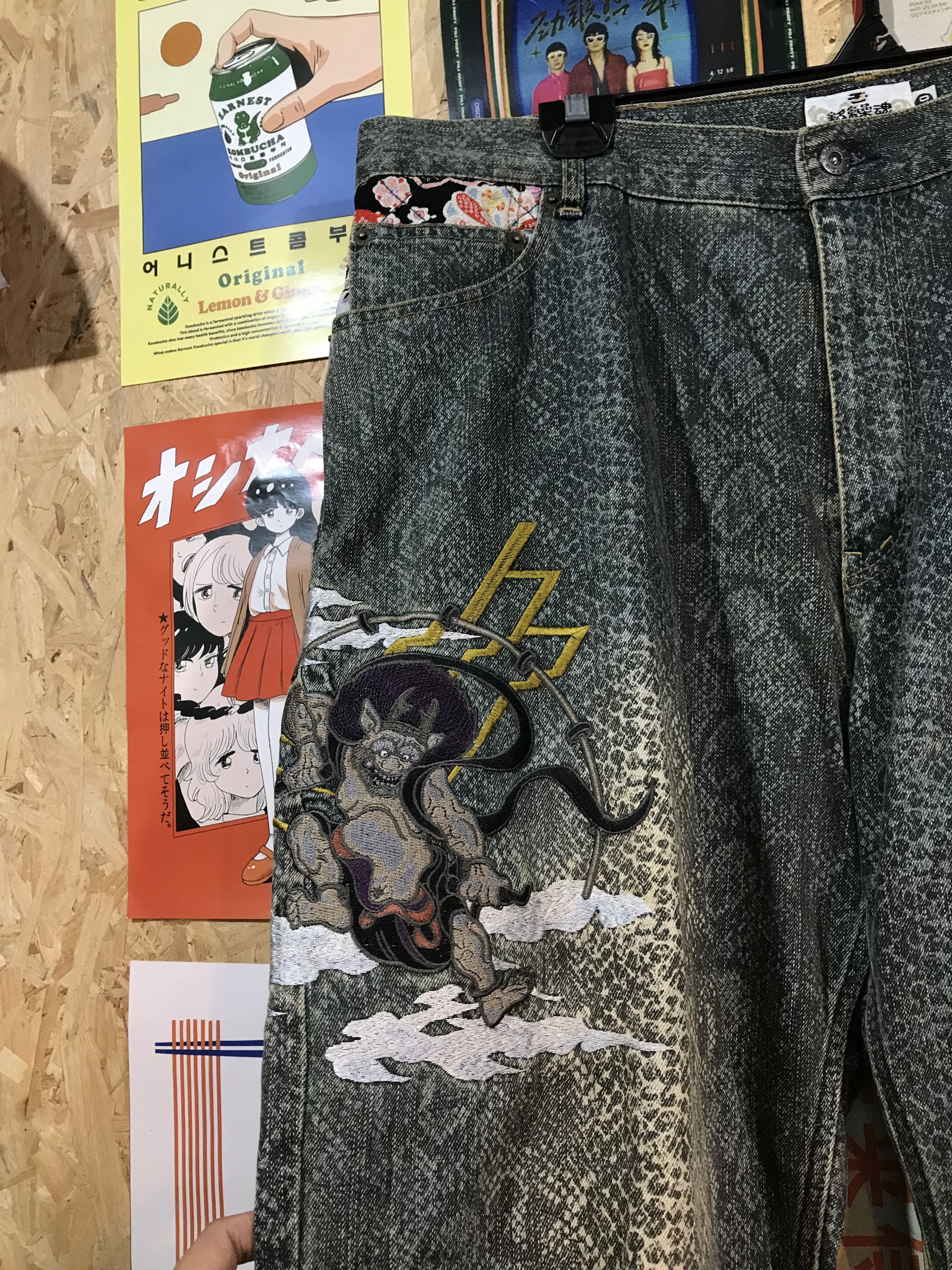 Japanese Brand Karakuri Tamashii Double Oni Japanese Brand Jeans Pants Size US 40 / EU 56 - 2 Thumbnail