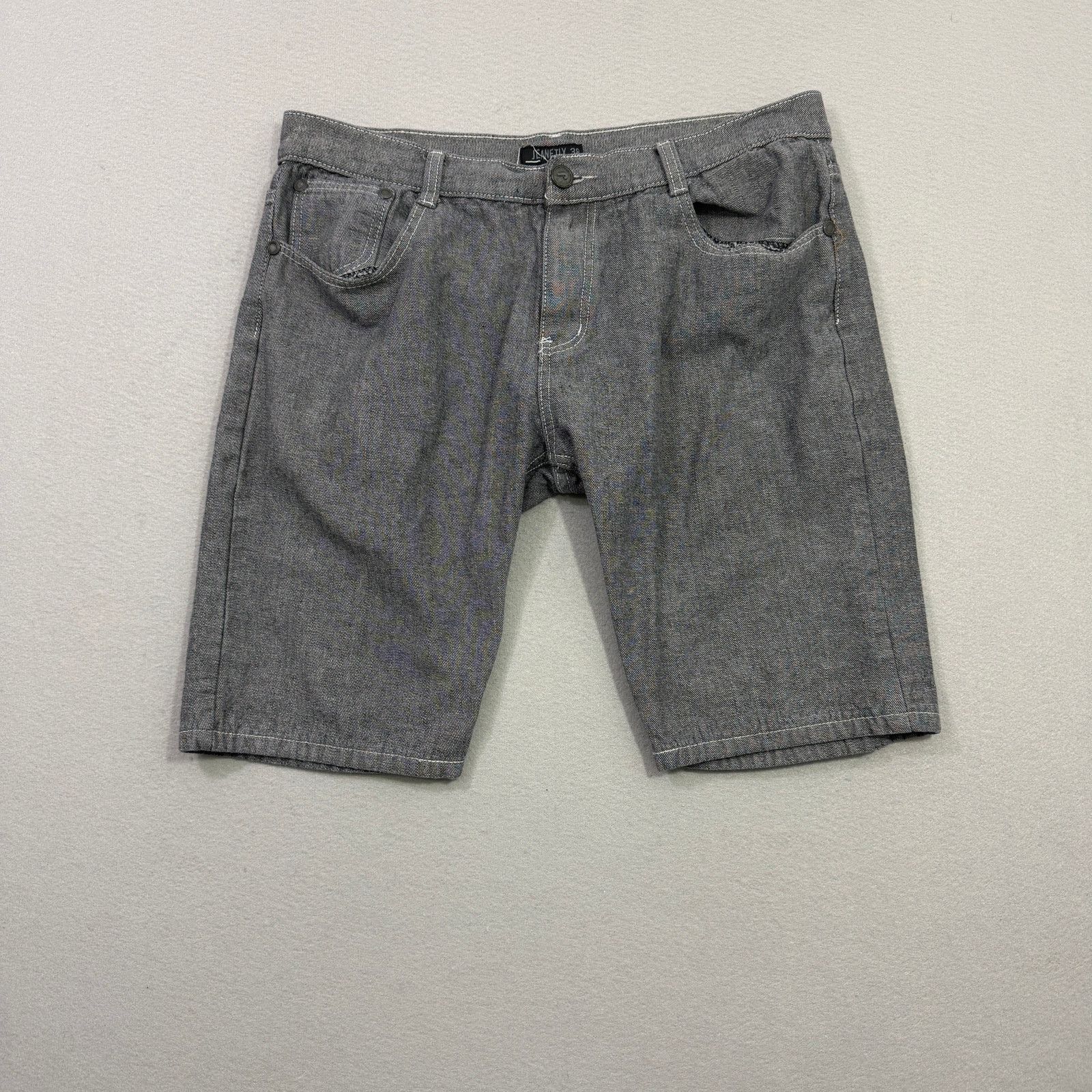 Vintage Jeanetix Jean Shorts Mens 38 Gray 11" Inseam Jorts Hip Hop Size US 38 / EU 54 - 2 Thumbnail