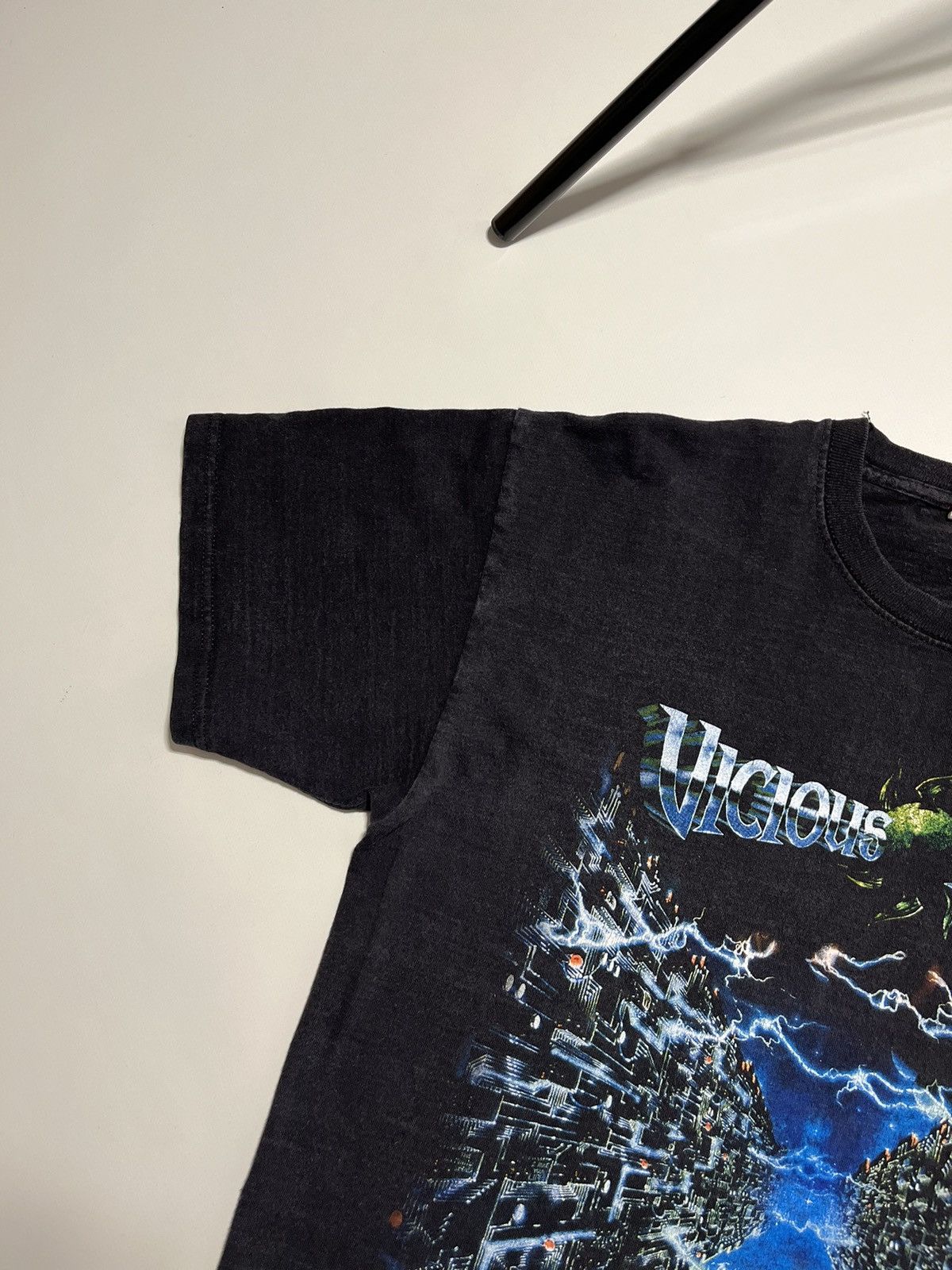 Band Tees Vintage Vicious Rumors Black Washed T-shirt Size US L / EU 52-54 / 3 - 4 Thumbnail