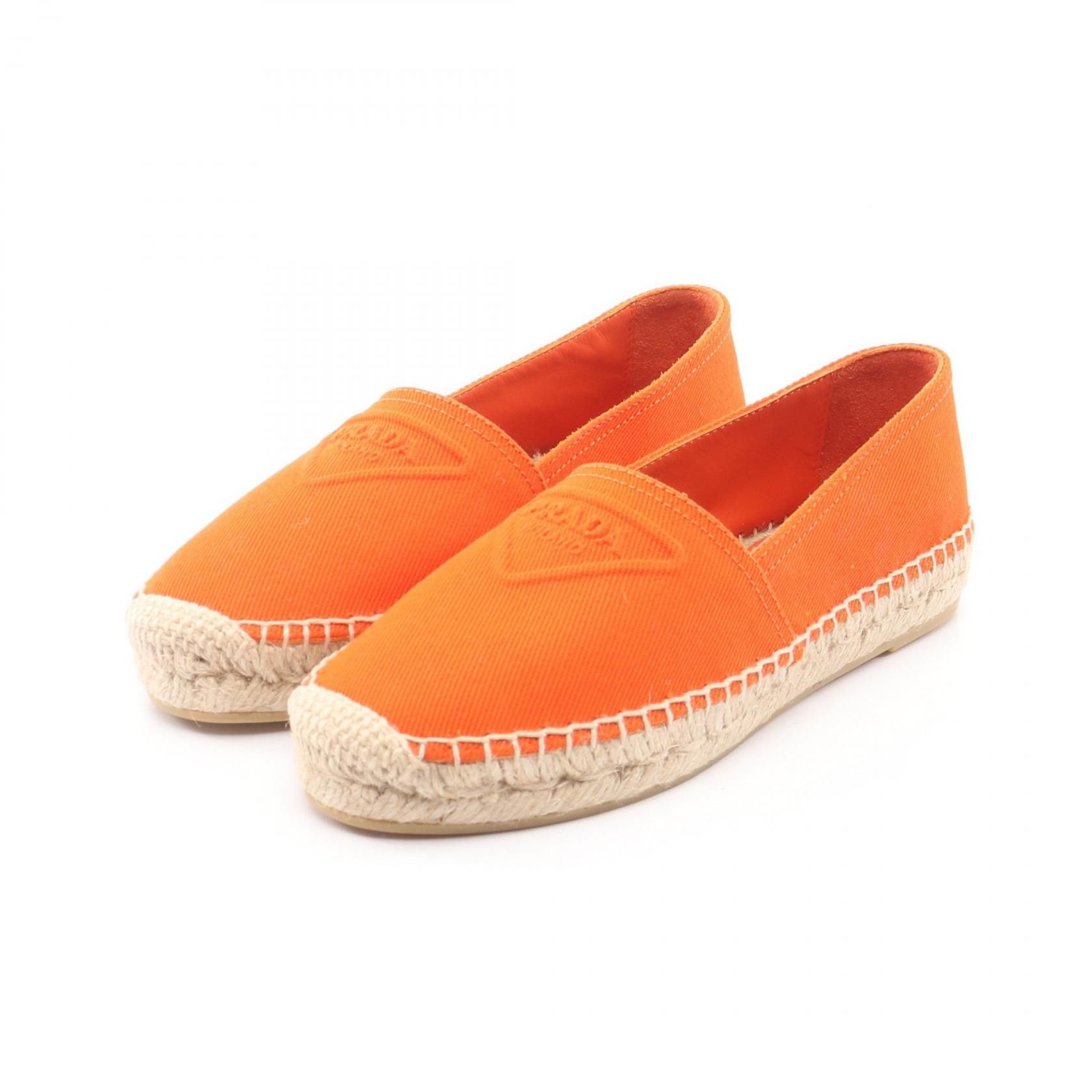Prada Prada Prada Triangle Logo Canvas Espadrille Slip On Textile Shoes 1S839M DUTY FREE for USA Size ONE SIZE - 1 Thumbnail