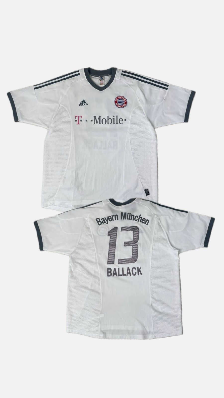 Adidas Bayern Munich 2002 2004 Ballack #13 Away Shirt