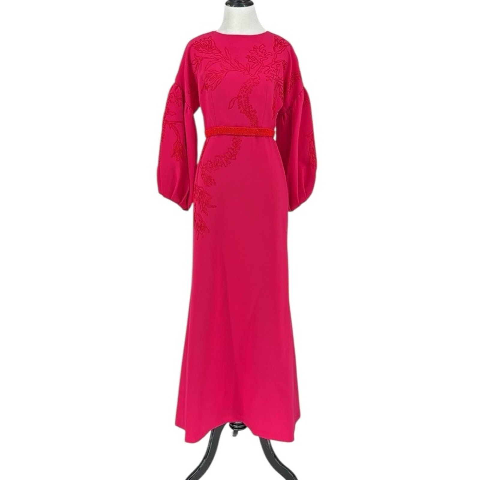 Sachin & Babi Sachin & Babi Aria Embroidered Dress Fuchsia Gown Size 2 Size XS / US 0-2 / IT 36-38 - 1 Thumbnail