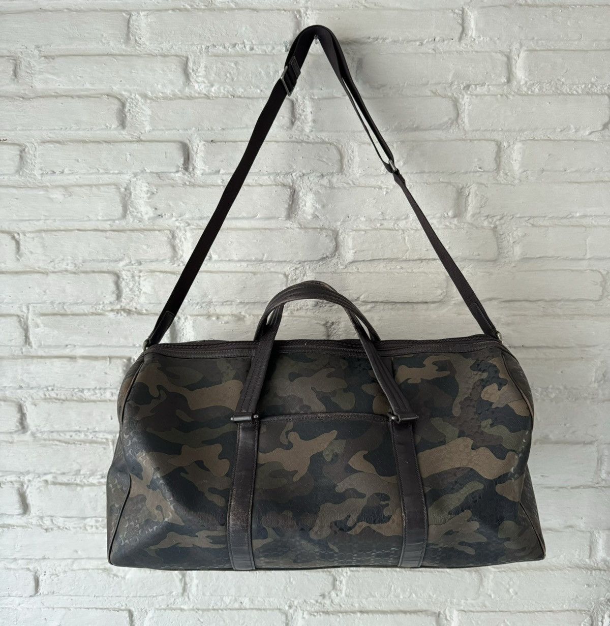 Camo Coach Vintage Coach Camo Duffle Bag Grailed