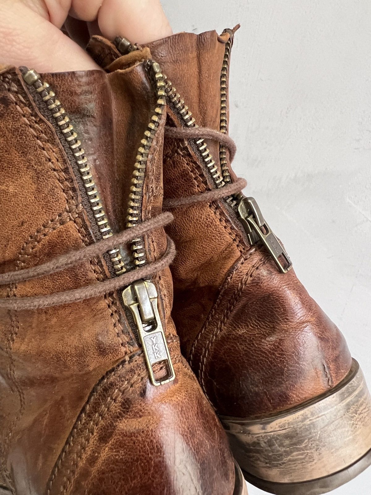 A.S.98 × Dan Post × Japanese Brand leather guidi style y2k platform boots avantgarde new rock Size US 7.5 / EU 40-41 - 2 Thumbnail