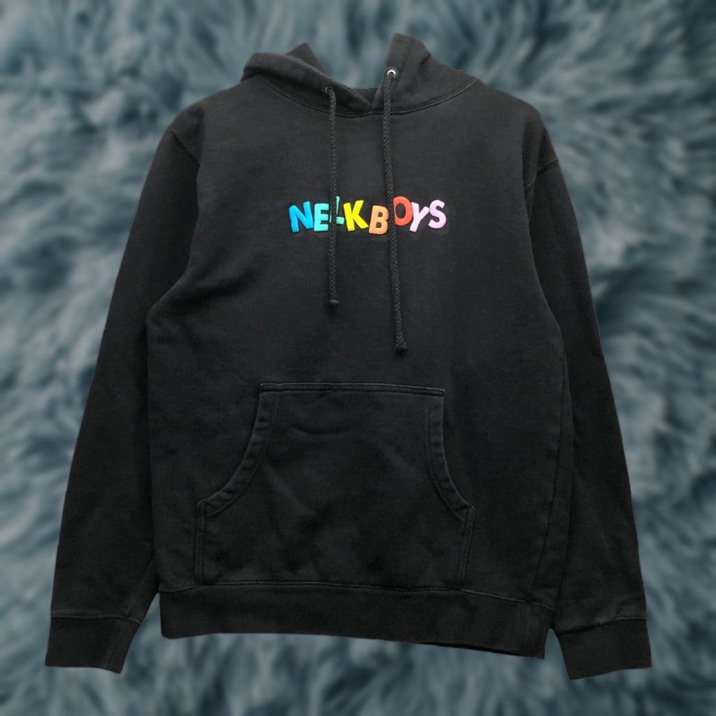 Vintage Nelk Boys Hoodie Men’s S Small Black Long Sleeve Pockets Drawstring Sweatshirt Pullover Size US S / EU 44-46 / 1 - 1 Thumbnail