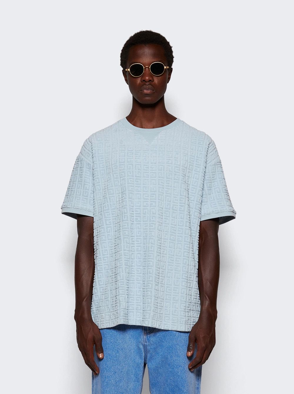 Givenchy o1mle0426 Towelling Short Sleeve T-Shirt in Blue Size US XXL / EU 58 / 5 - 3 Thumbnail
