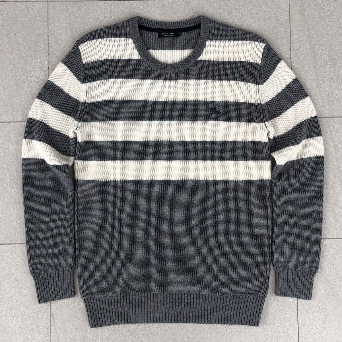 Burberry Black Label Striped Wool/Acrylic Sweatshirt