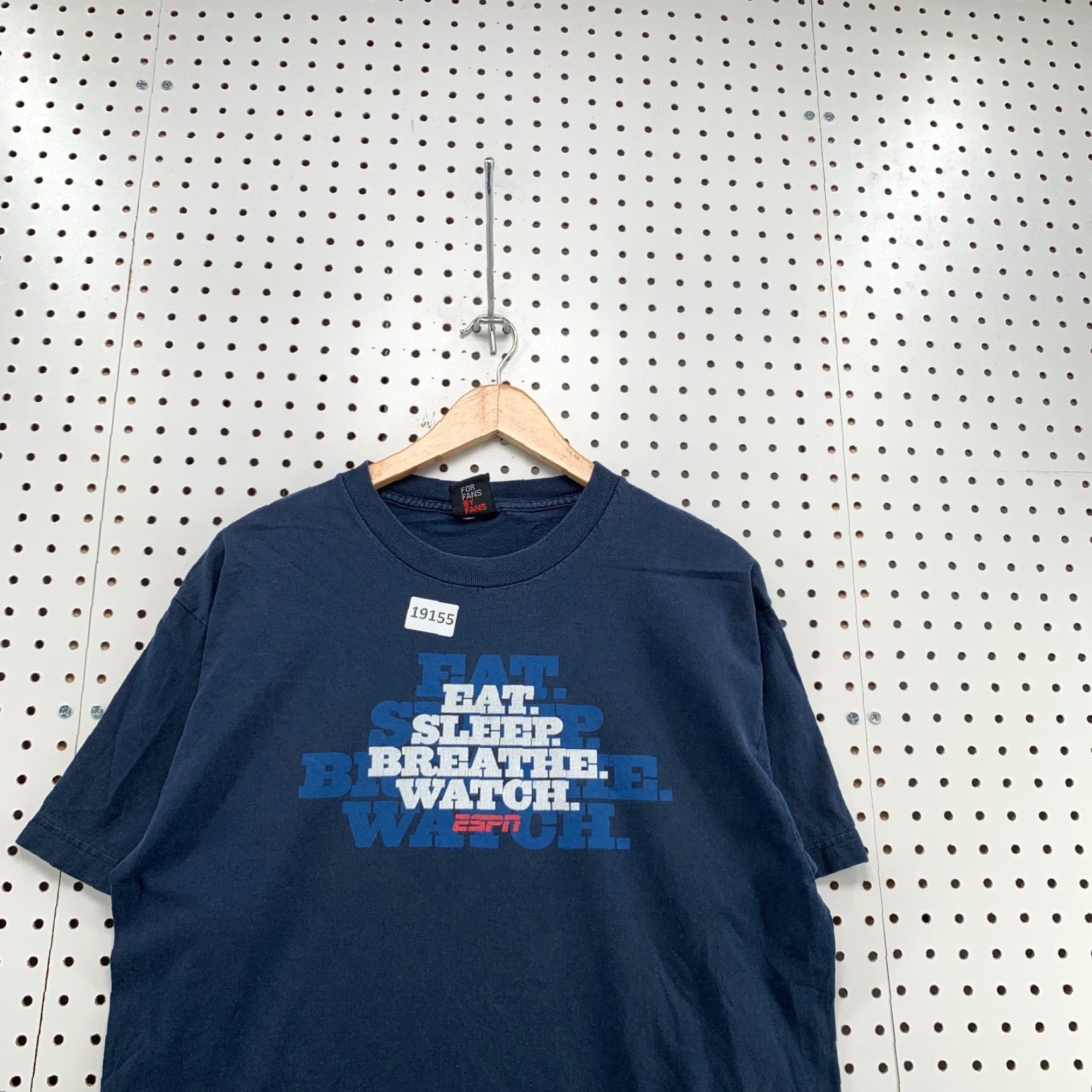 Vintage Vintage ESPN Shirt Navy Blue Eat Sleep Breathe Watch Adult Large 21.5x28 Sports Size US L / EU 52-54 / 3 - 2 Thumbnail