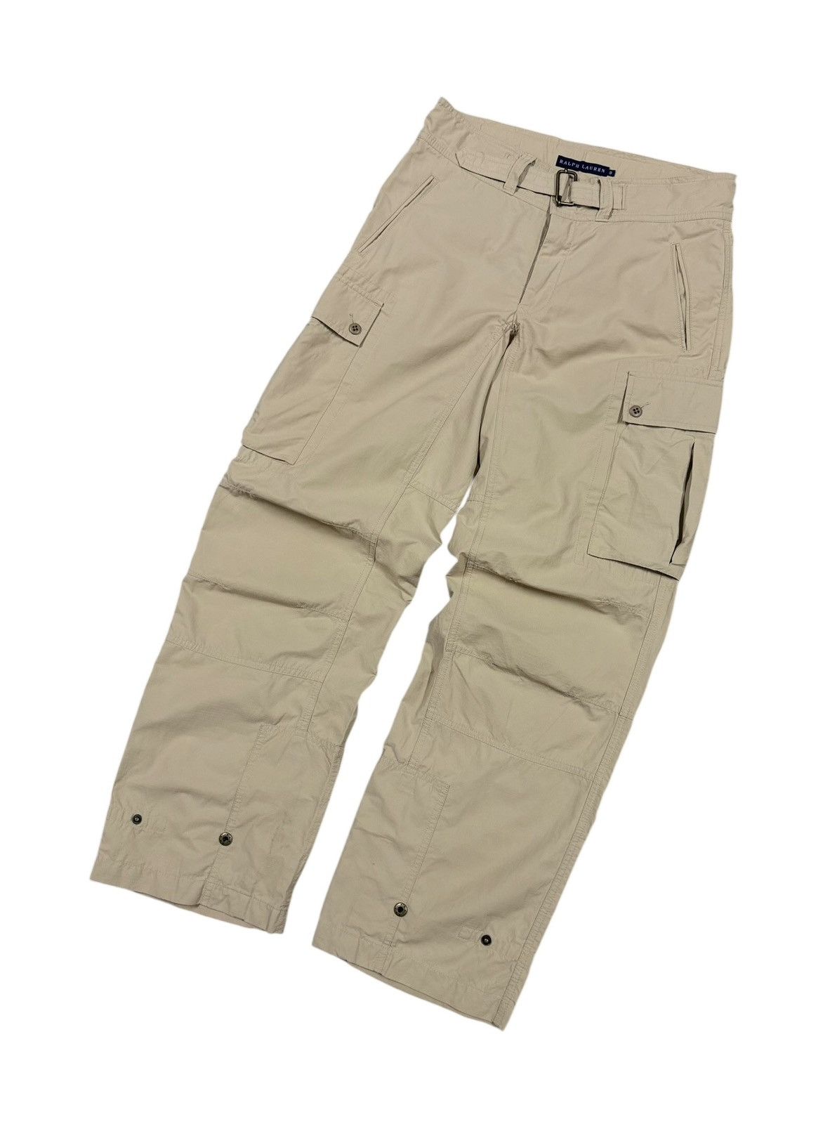 Polo Ralph Lauren Vtg🔥Polo Ralph Lauren Poplin Cargo Beige Pants Size US 29 - 12 Thumbnail