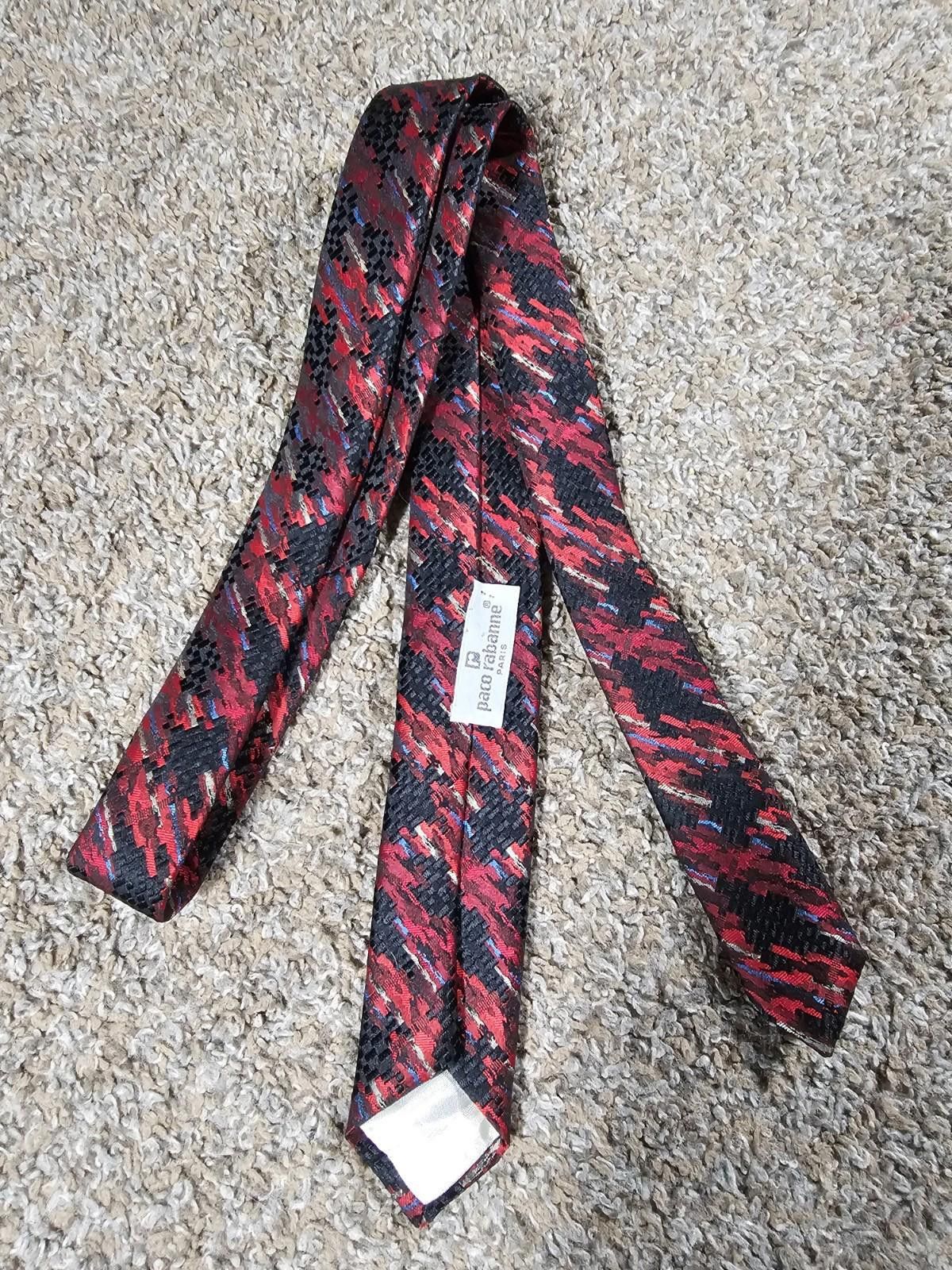 Other Paco Rabanne Paris Necktie Red Black Size ONE SIZE - 1 Thumbnail