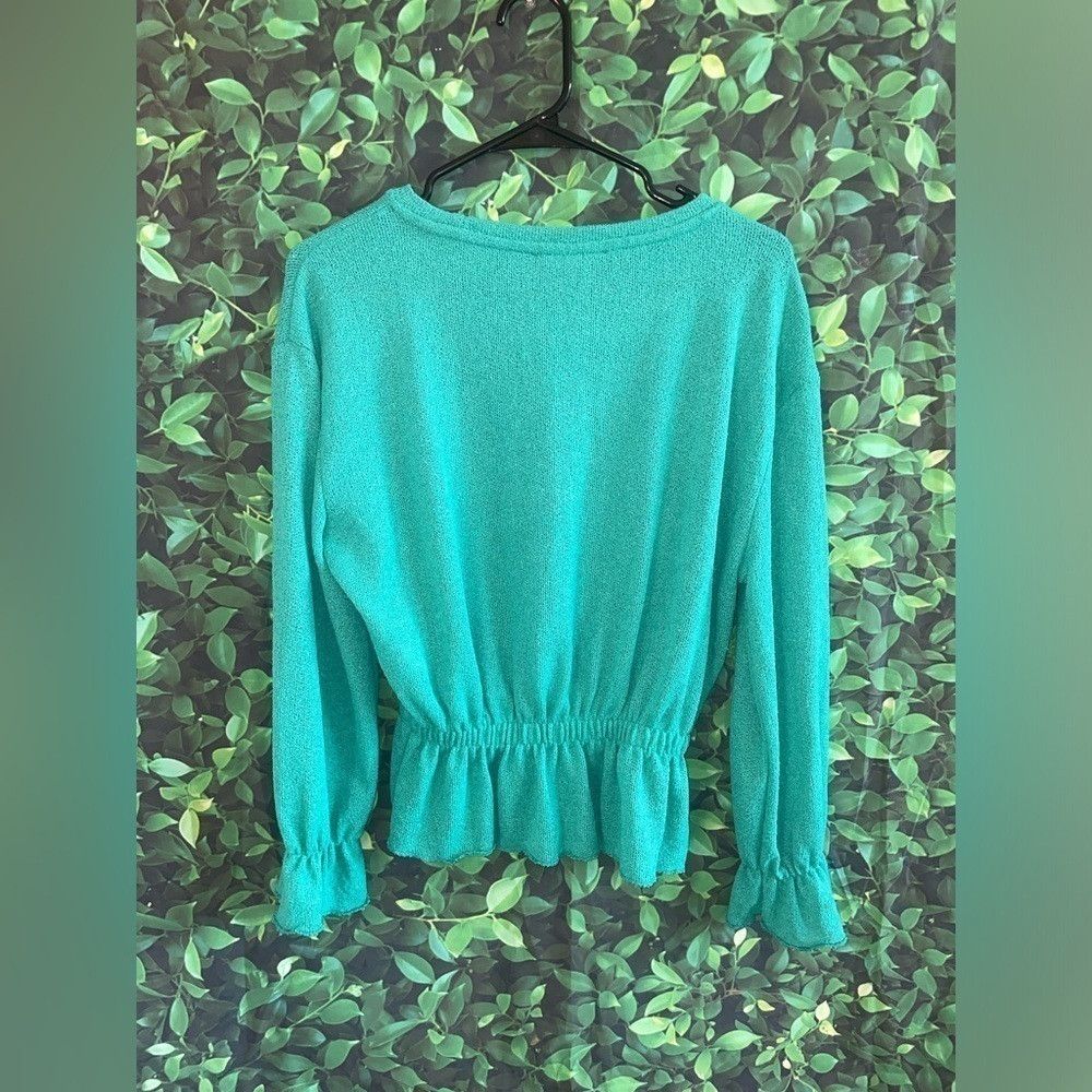 Zara Zara light green long sleeve blouse Size S / US 4 / IT 40 - 3 Thumbnail
