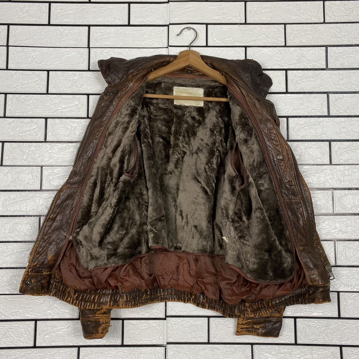 Vintage 🔥VINTAGE FLY LEATHER JACKET BLANKET AERO LEATHER Size US M / EU 48-50 / 2 - 11 Thumbnail