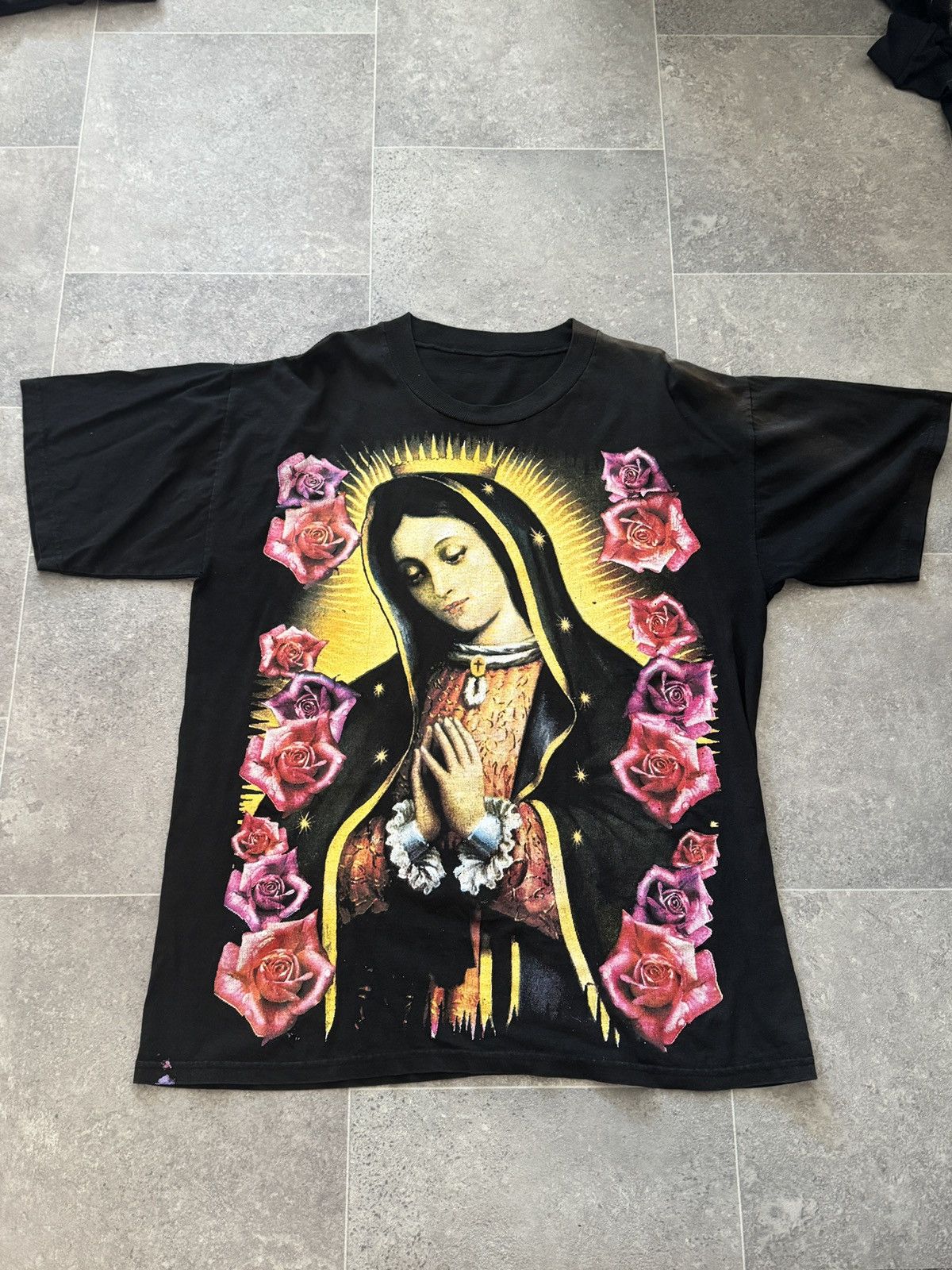 Vintage Virgin Mary Vintage Tee Mexicana 90s Size US XL / EU 56 / 4 - 1 Thumbnail