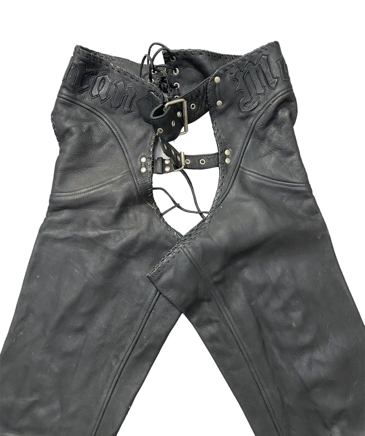 KMRii × Kadoya × Leather LEATHER CHAPS SEDITIONARIES STYLE MORAN JAPAN VINTAGE Size US 32 / EU 48 - 2 Thumbnail