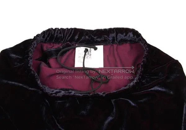Comme des Garcons Comme Des Garcons size M Black Pink Retro Velvet Skirt Size 22" - 5 Thumbnail