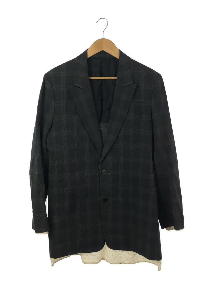 image of Undercover Ss12 "open Strings" Layered Tailored Jacket in Grey, Men's (Size Medium)