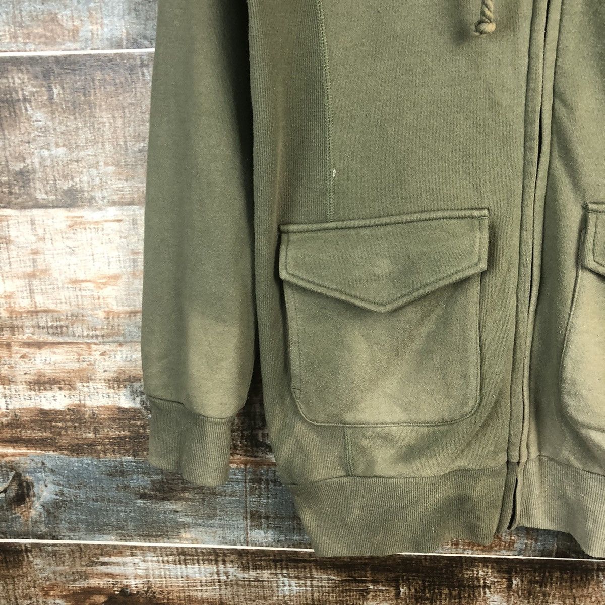 Billabong Billabong Green faded multipocket Hoodie #A1288 Size US M / EU 48-50 / 2 - 7 Thumbnail