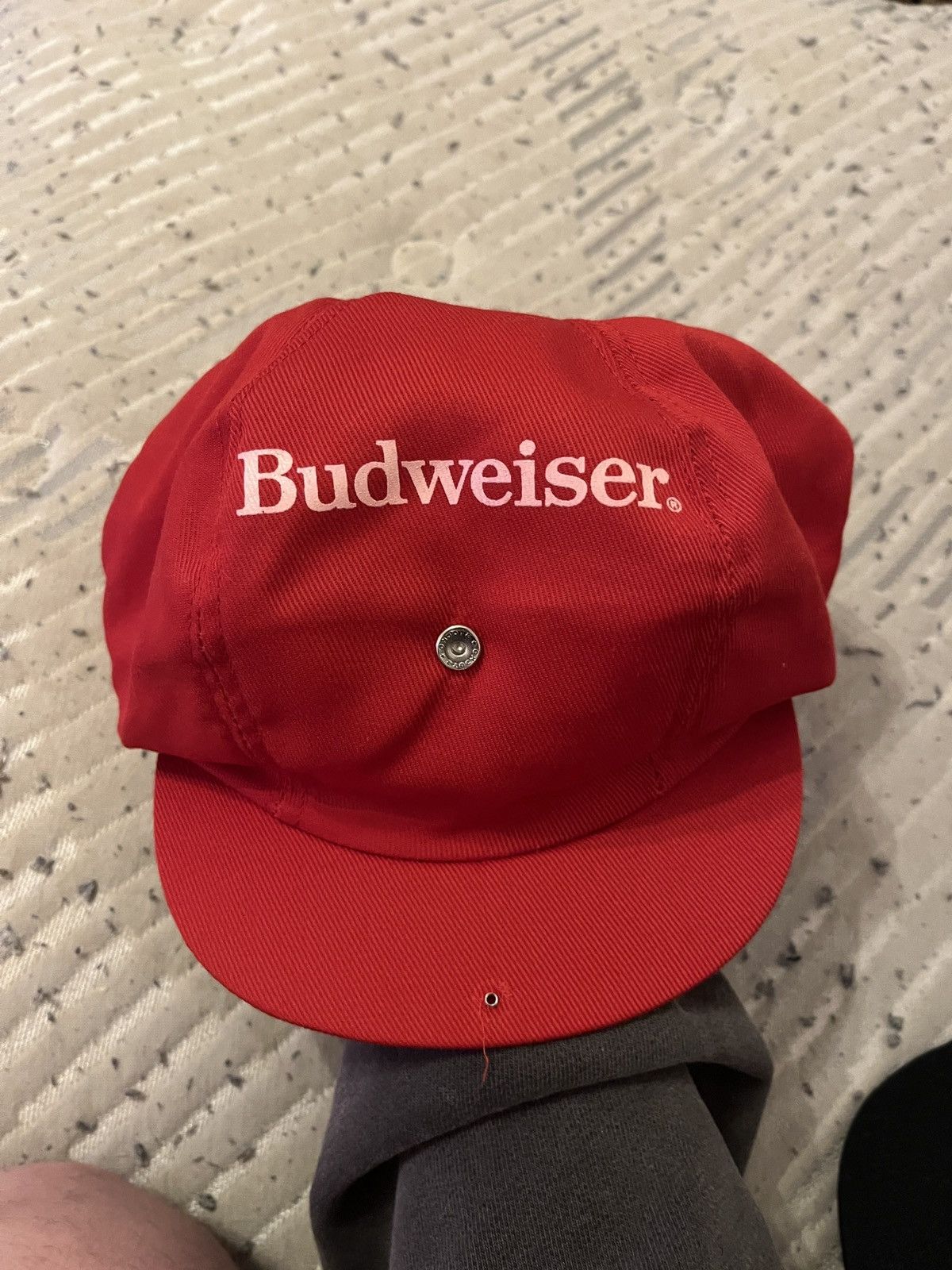 Budweiser × Vintage Vintage 90s Budweiser Mushroom Cap Style Hat Size ONE SIZE - 1 Thumbnail